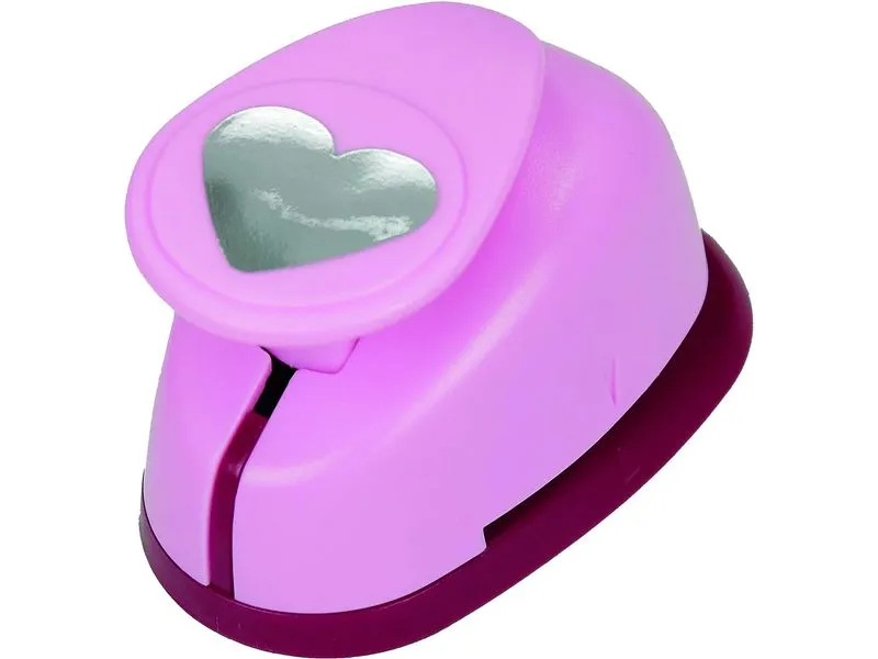efco Motivstanzer Herz Kunststoff Metall Rosa 2.5 cm M
