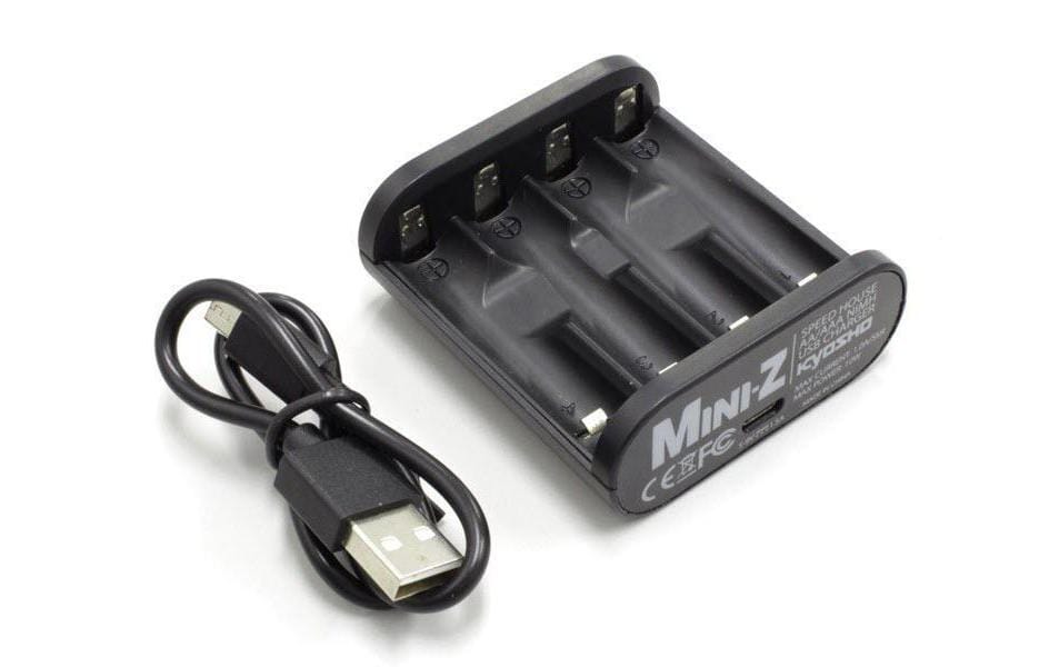 Kyosho Ladegerät USB Speed House Mini-Z 1-4 AA / AAA