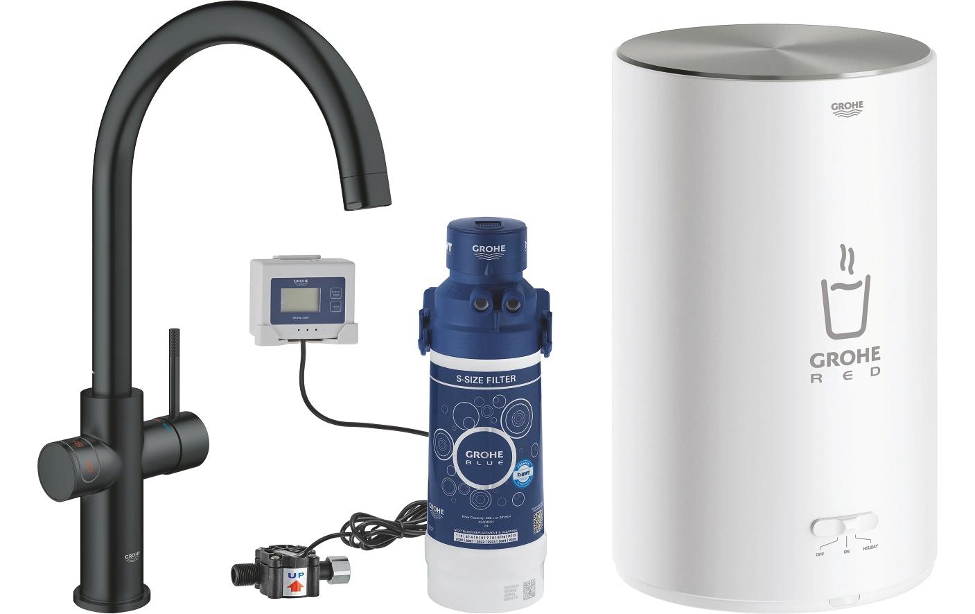 GROHE Küchenarmatur Red Duo C-Auslauf Grösse M Samt Schwarz