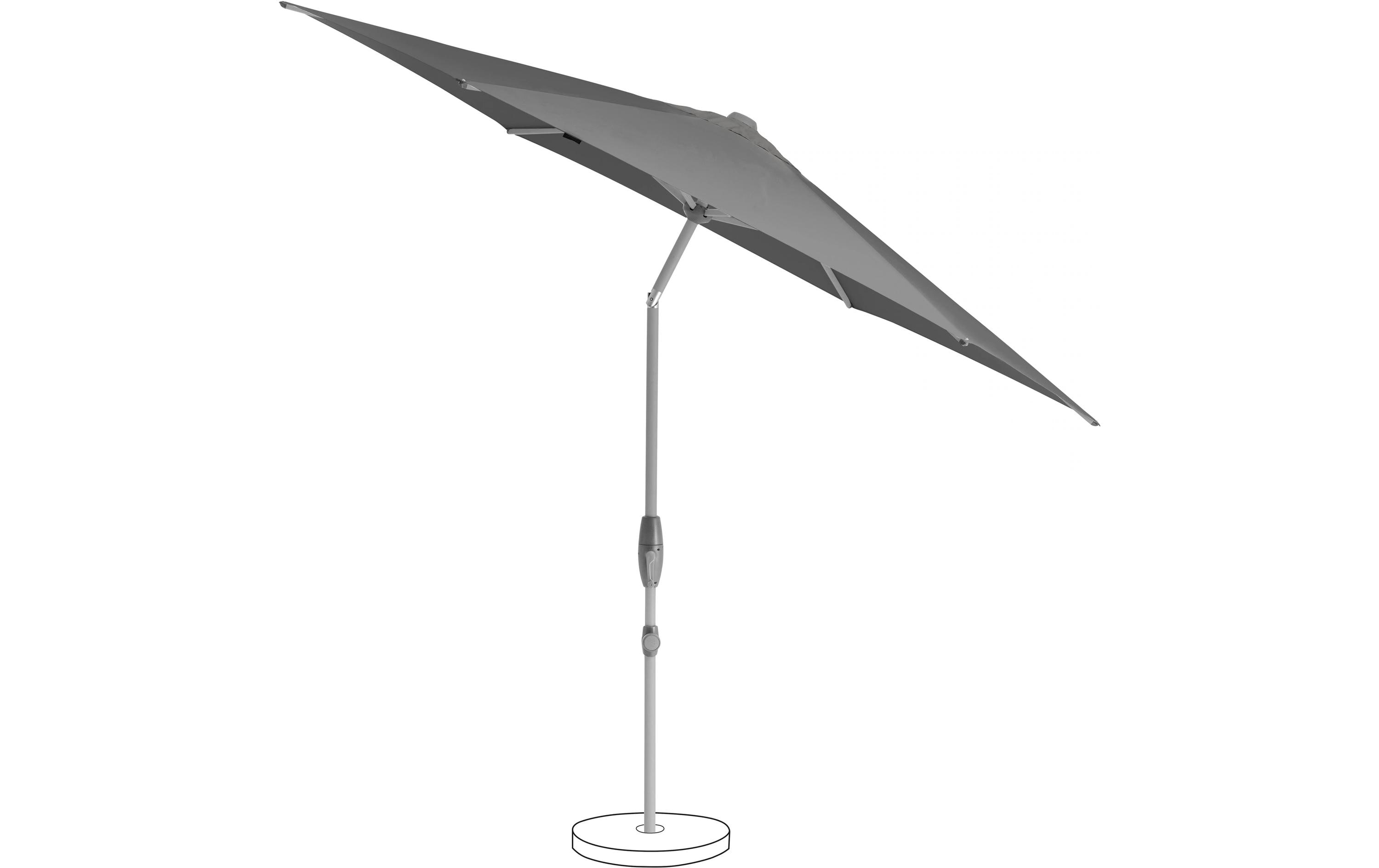 Suncomfort by Glatz Sonnenschirm Shell Turn 330 cm, Stone Grey Suncomfort by Glatz Sonnenschirm Shell Turn 330 cm, Stone Grey