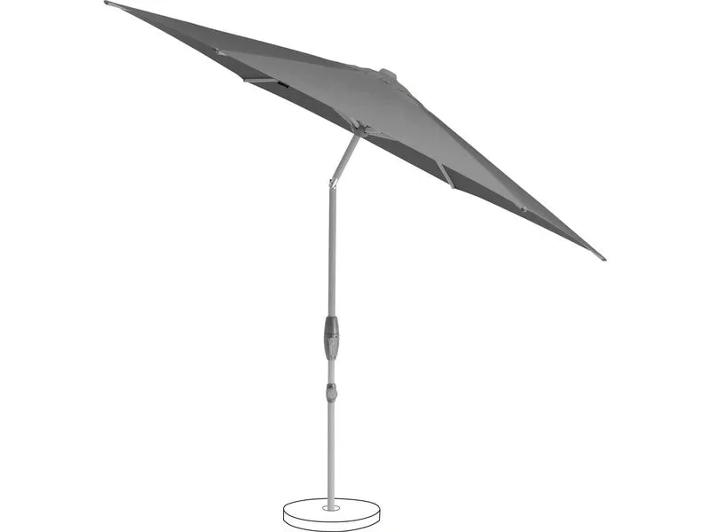 Suncomfort by Glatz Sonnenschirm Shell Turn 330 cm, Stone Grey