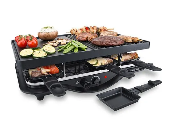 Steba Multi-Raclette RC28 Alu-Druckguss Schwarz 1400 W