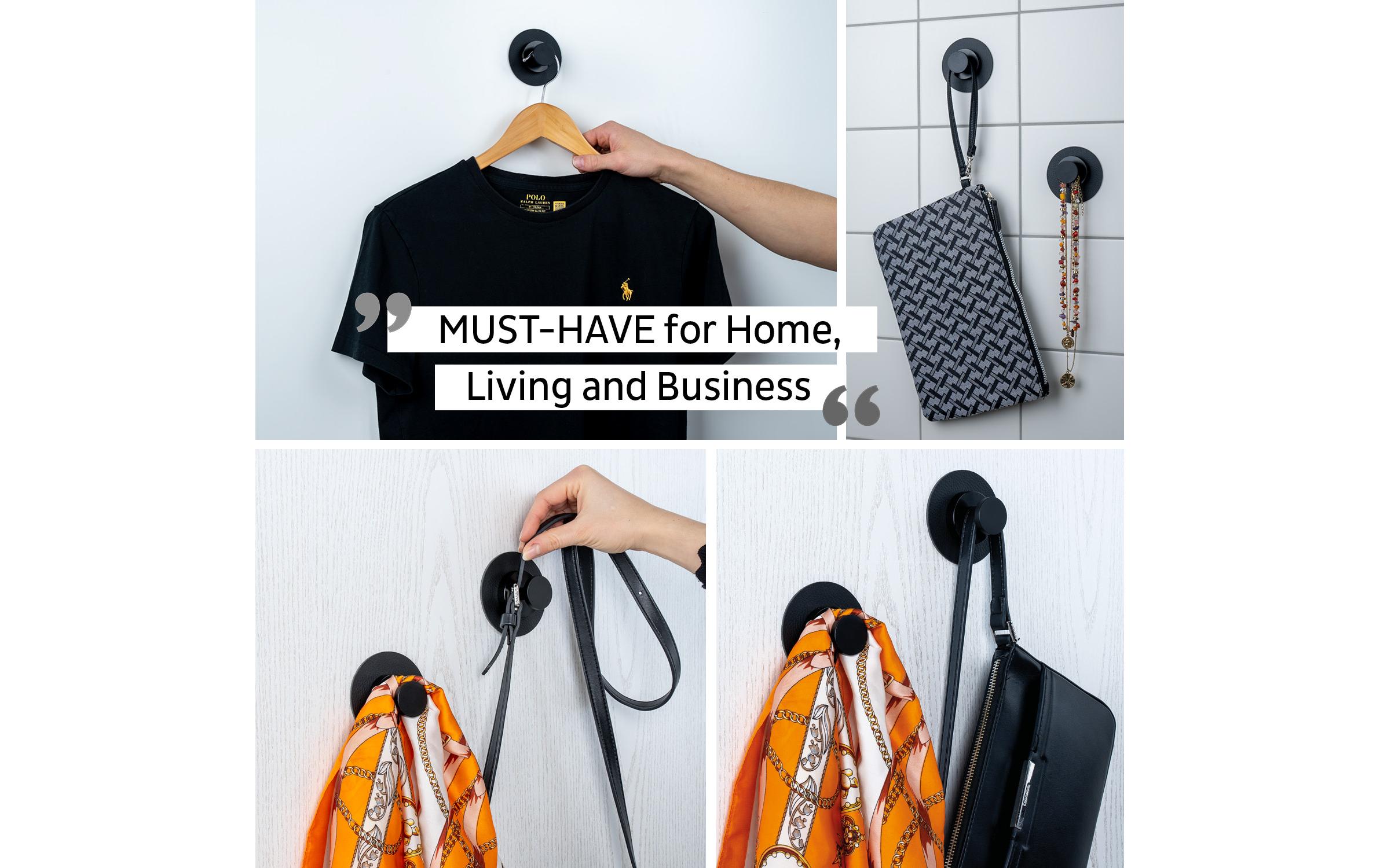 Silwy Magnet-Haken 1 Stück, Schwarz