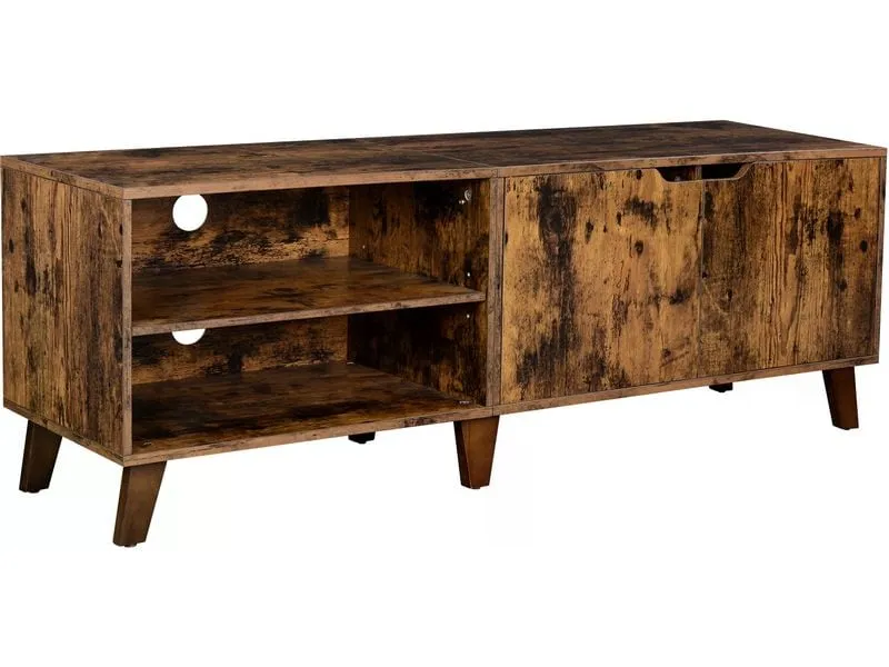 VASAGLE TV-Möbel mit 2 Ablagen 140 x 40 x 50 cm, Braun VASAGLE TV-Möbel mit 2 Ablagen 140 x 40 x 50 cm, Braun