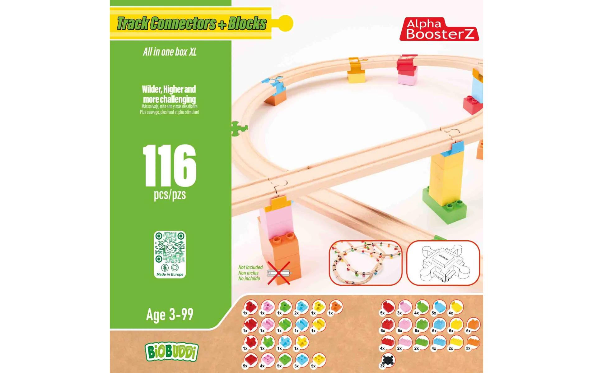 AlphaBoosterz TrackConnectors + Blocks – all in one BlockBox XXL