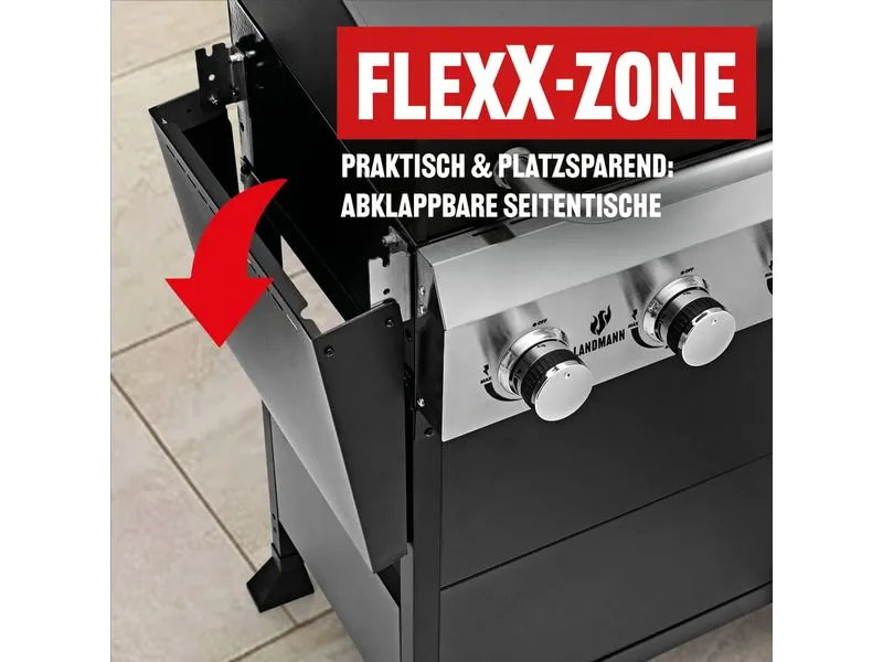 Landmann Gasgrill Black 4.0 125 cm, Stahl emalliert, Rost Edelstahl Landmann Gasgrill Black 4.0 125 cm, Stahl emalliert, Rost Edelstahl