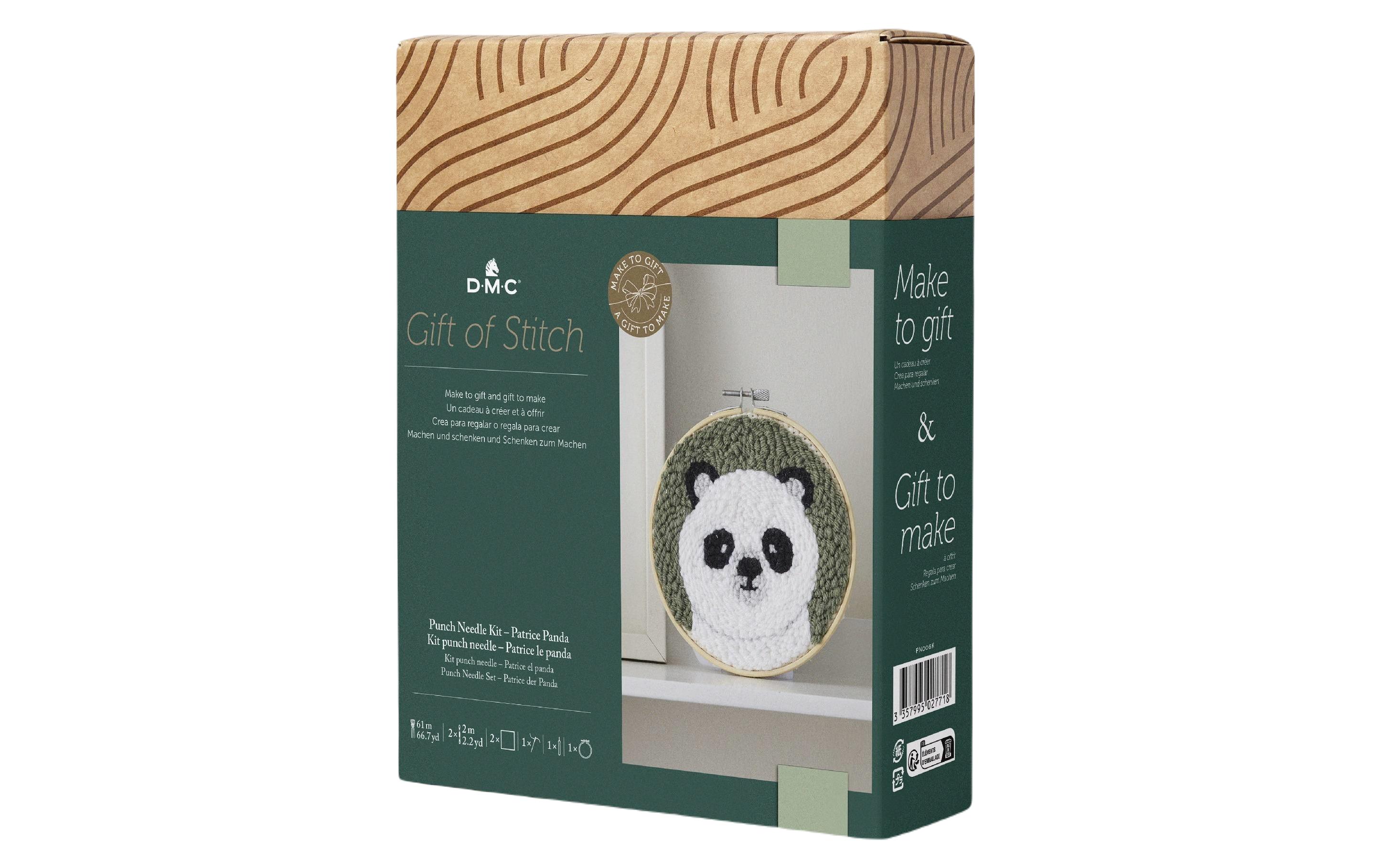 DMC Stickset Gift of Stich Panda Patrick, Ø 15.7 cm DMC Stickset Gift of Stich Panda Patrick, Ø 15.7 cm