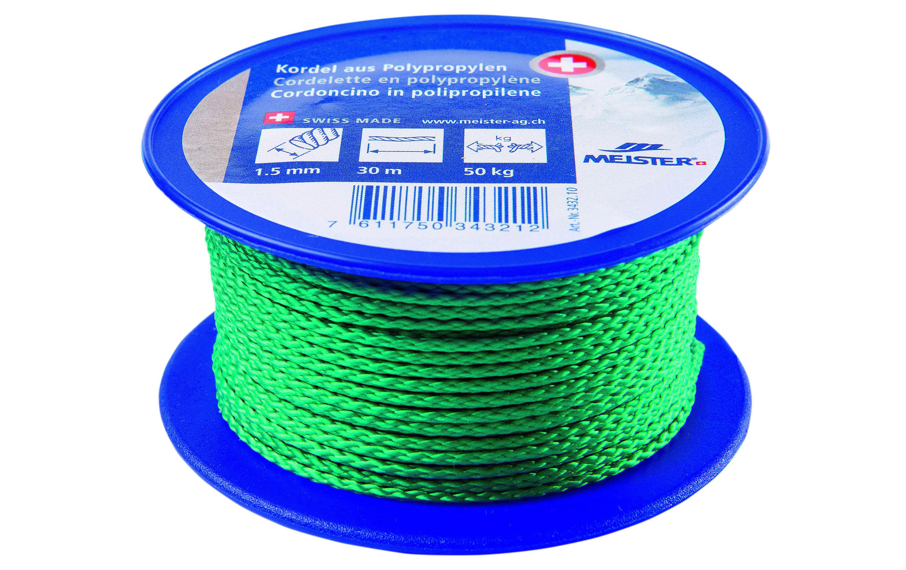 Meister Kordel Ø 1,5 mm, 30 m, 50 kg, Grün Meister Kordel Ø 1,5 mm, 30 m, 50 kg, Grün