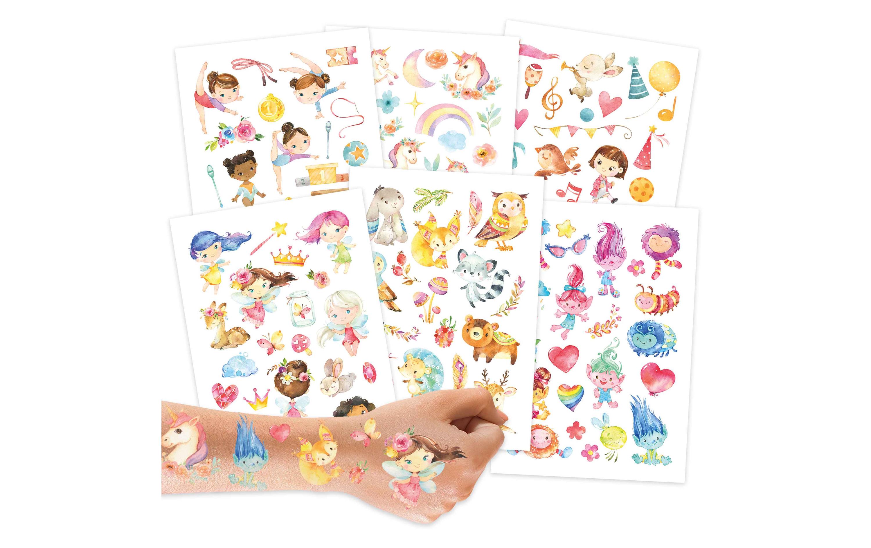 Papierdrachen Tattoo Set Feen und Trolle Papierdrachen Tattoo Set Feen und Trolle