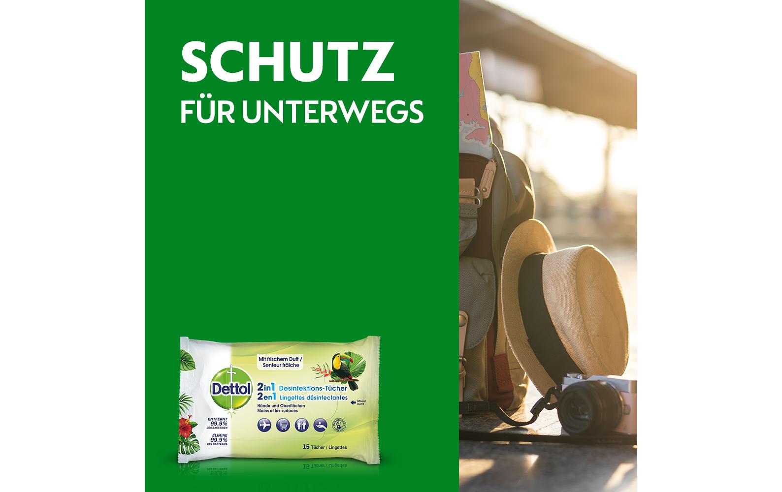 Dettol Desinfektionstücher 2 in 1 15 Stück Dettol Desinfektionstücher 2 in 1 15 Stück