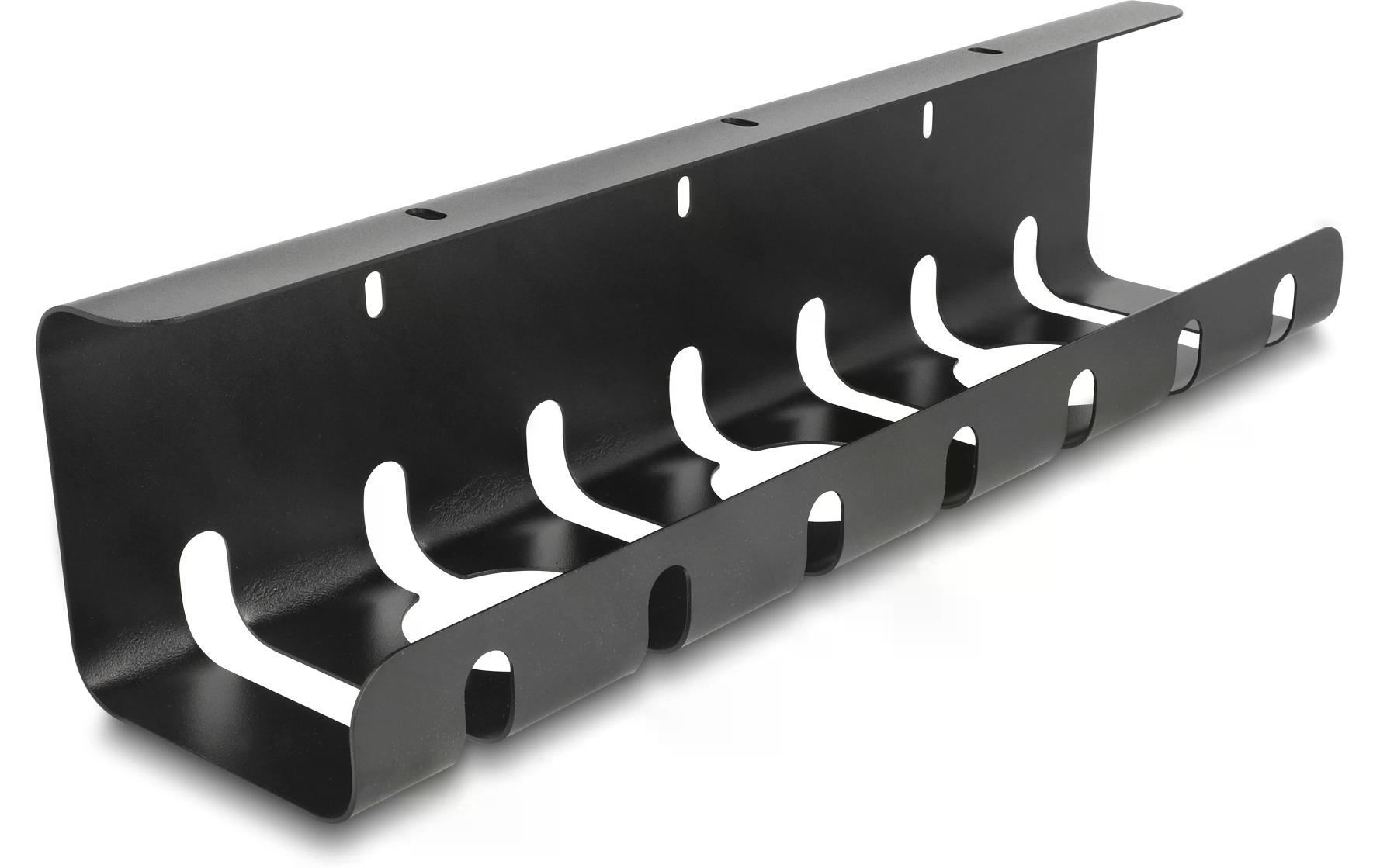 Delock Kabelführungsschiene für Untertischmontage , Schwarz Delock Kabelführungsschiene für Untertischmontage , Schwarz