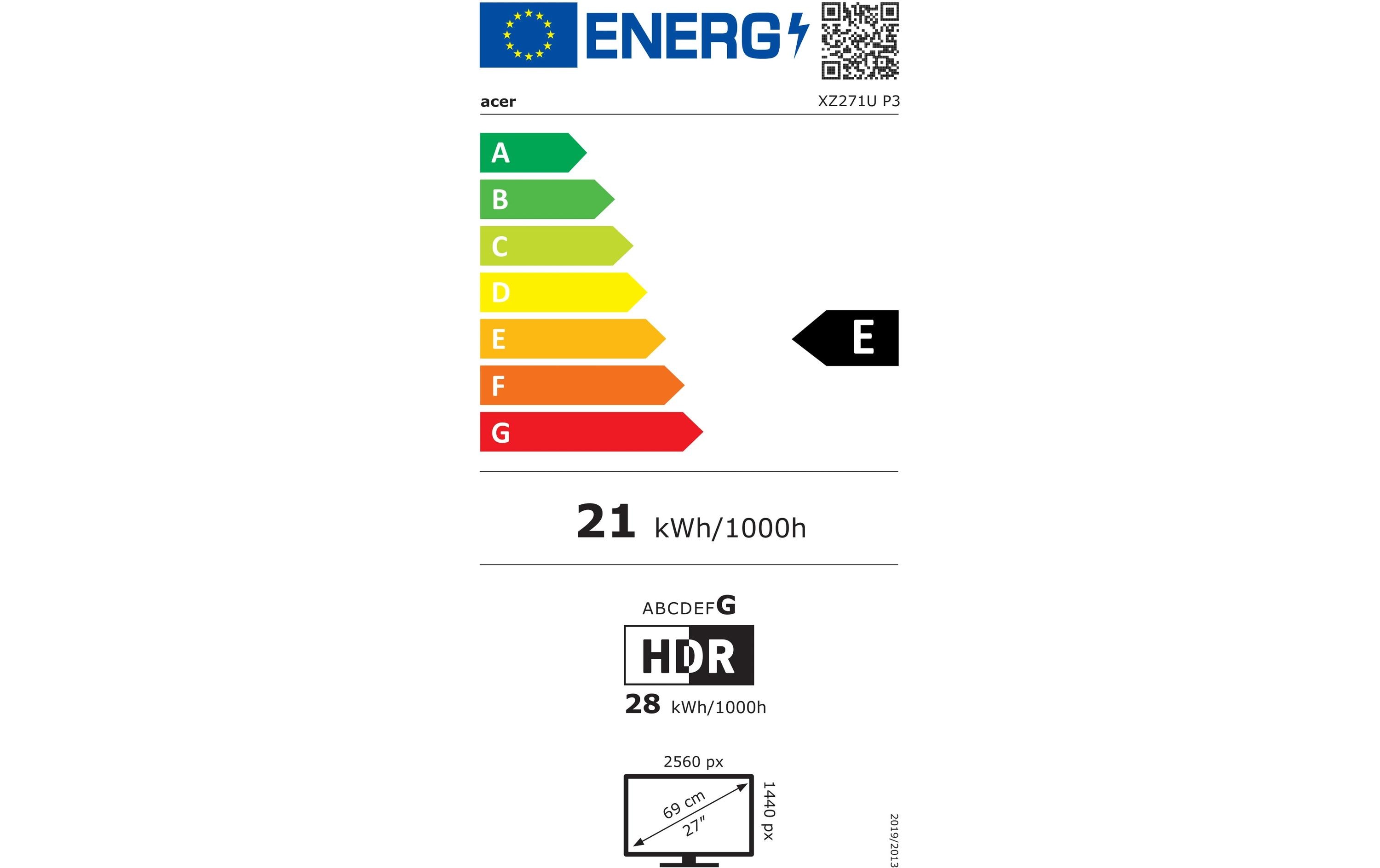Acer Monitor Nitro XZ1 XZ271UP3bmiiphx Acer Monitor Nitro XZ1 XZ271UP3bmiiphx