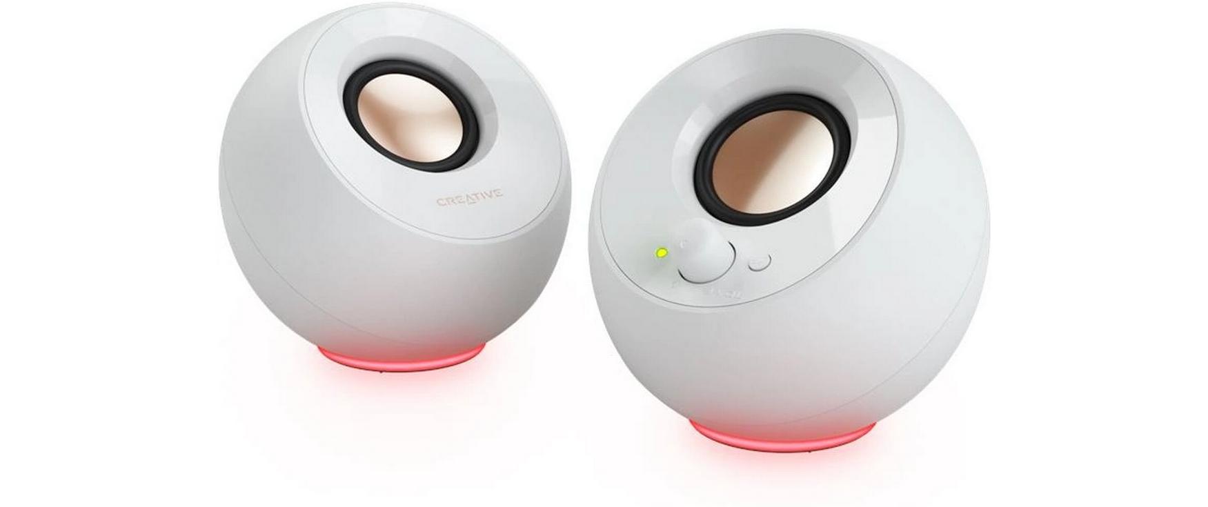 CREATIVE PC-Lautsprecher Pebble SE weiss