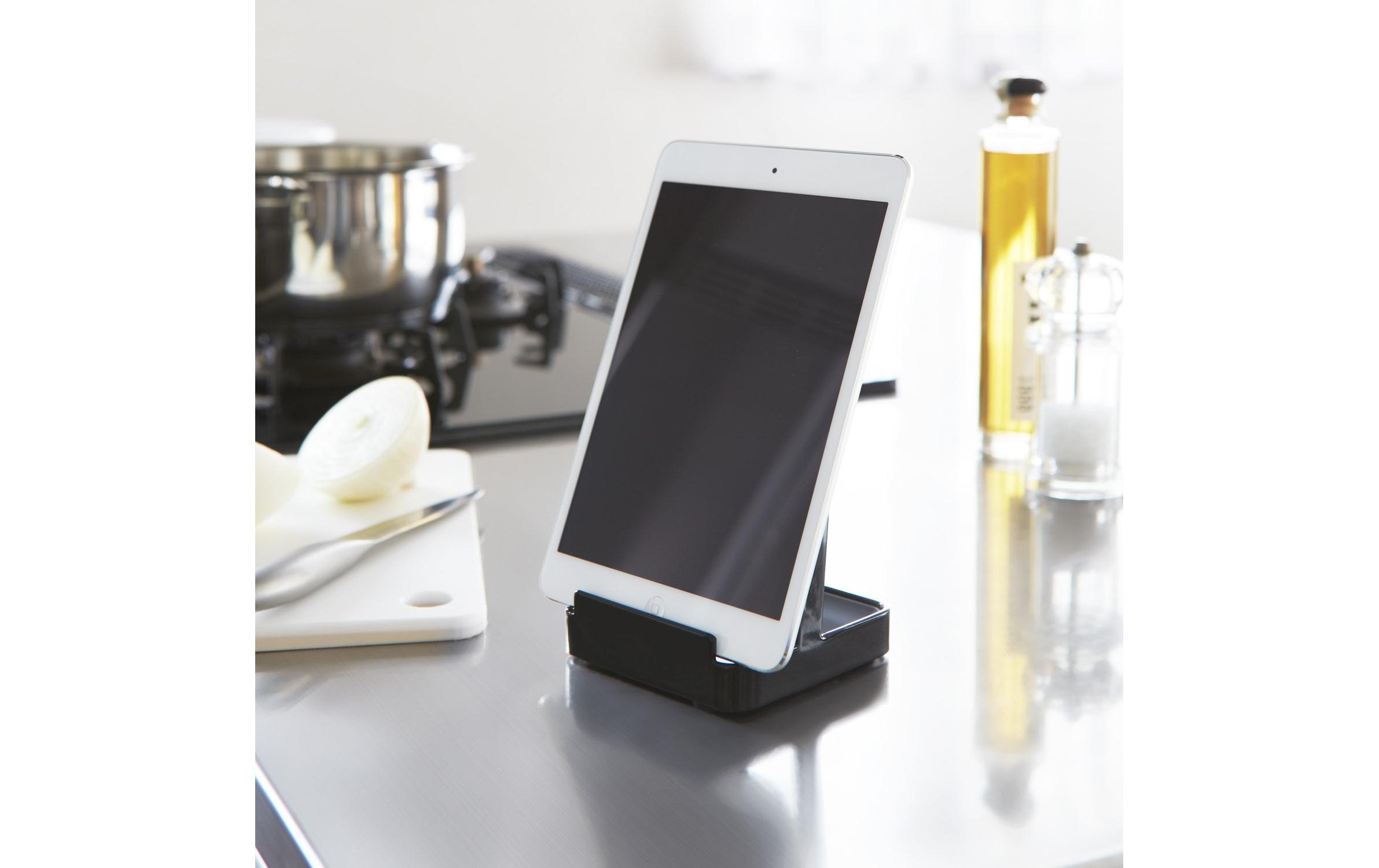 Yamazaki Deckel- und Pfannenhalter Tower Schwarz