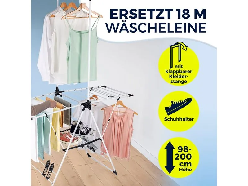 EASYmaxx Standtrockner mit Kleiderstange EASYmaxx Standtrockner mit Kleiderstange
