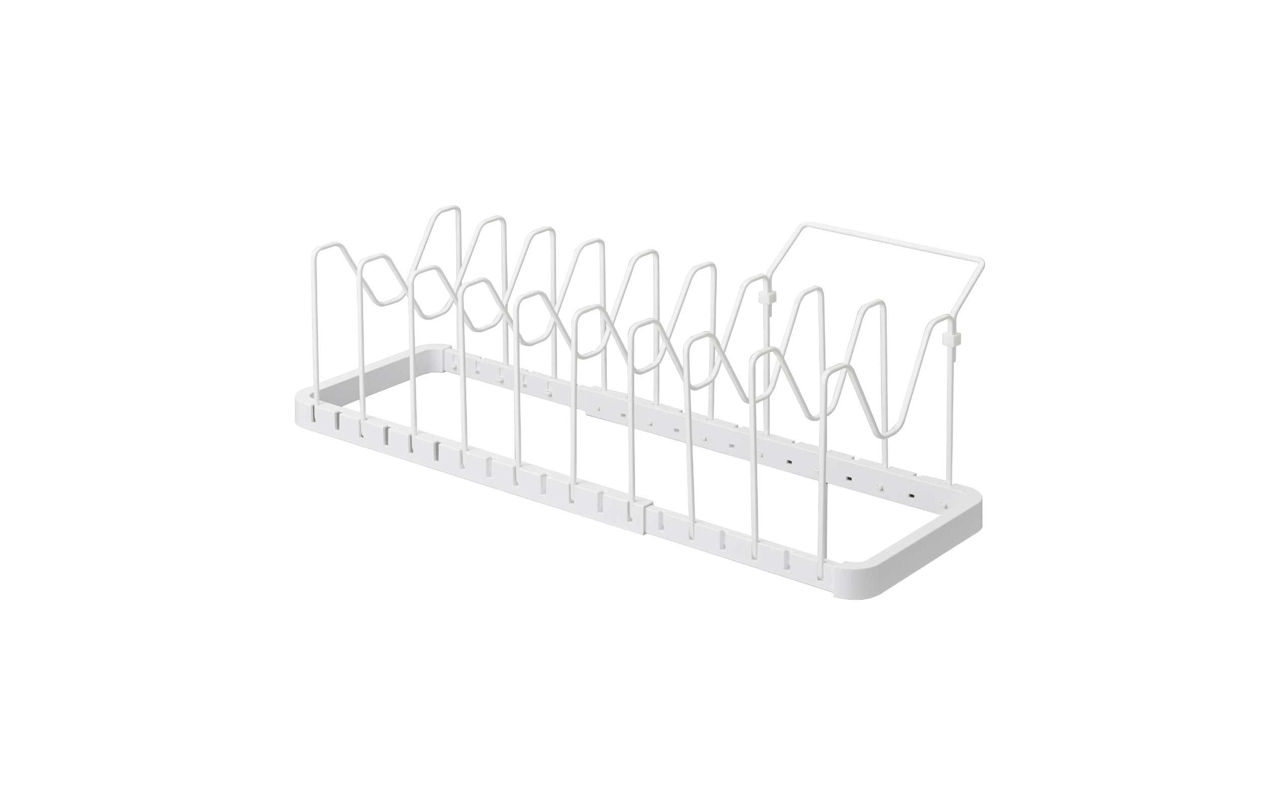 Yamazaki Deckel- und Pfannenhalter Tower Weiss