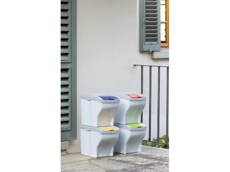 Edi Baur Mülltrennsystem Poker 4 x 20 l 80 l, Mehrfarbig Edi Baur Mülltrennsystem Poker 4 x 20 l 80 l, Mehrfarbig