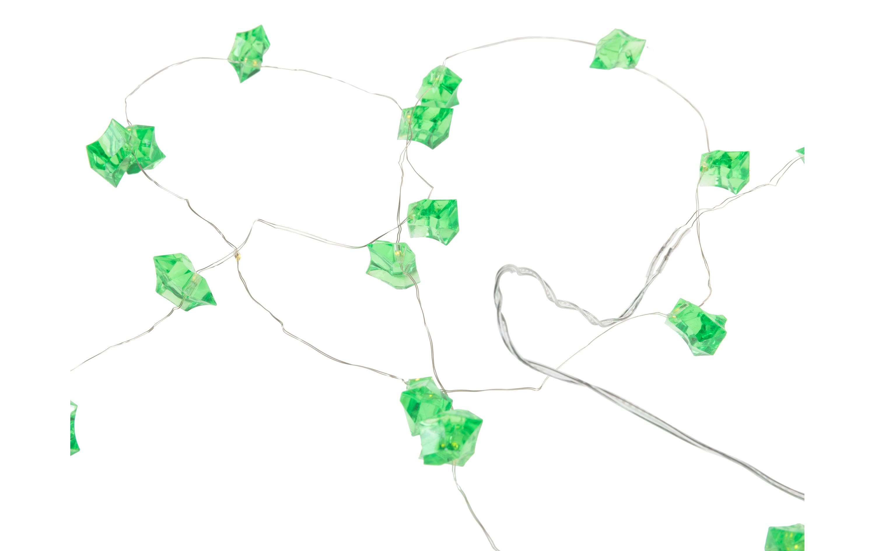 COCON Lichterkette LED Glitzersteine, Grün, 1.9 m
