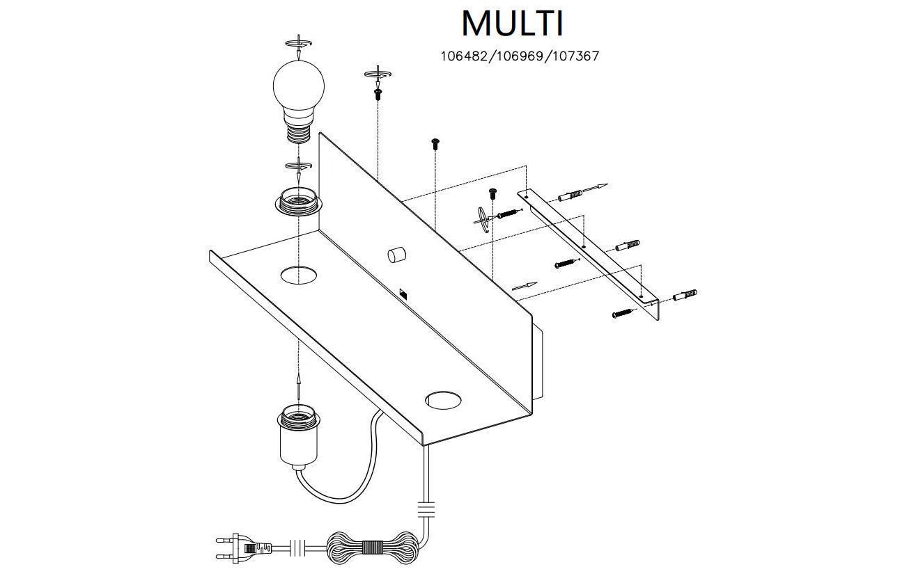 Markslöjd Wandleuchte Multi, E27, max. 60W, Weiss Markslöjd Wandleuchte Multi, E27, max. 60W, Weiss