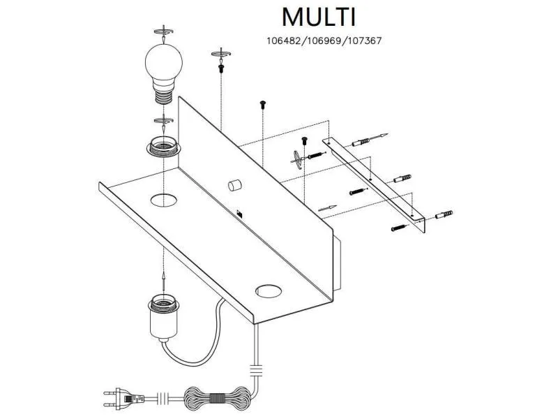 Markslöjd Wandleuchte Multi, E27, max. 60W, Weiss Markslöjd Wandleuchte Multi, E27, max. 60W, Weiss