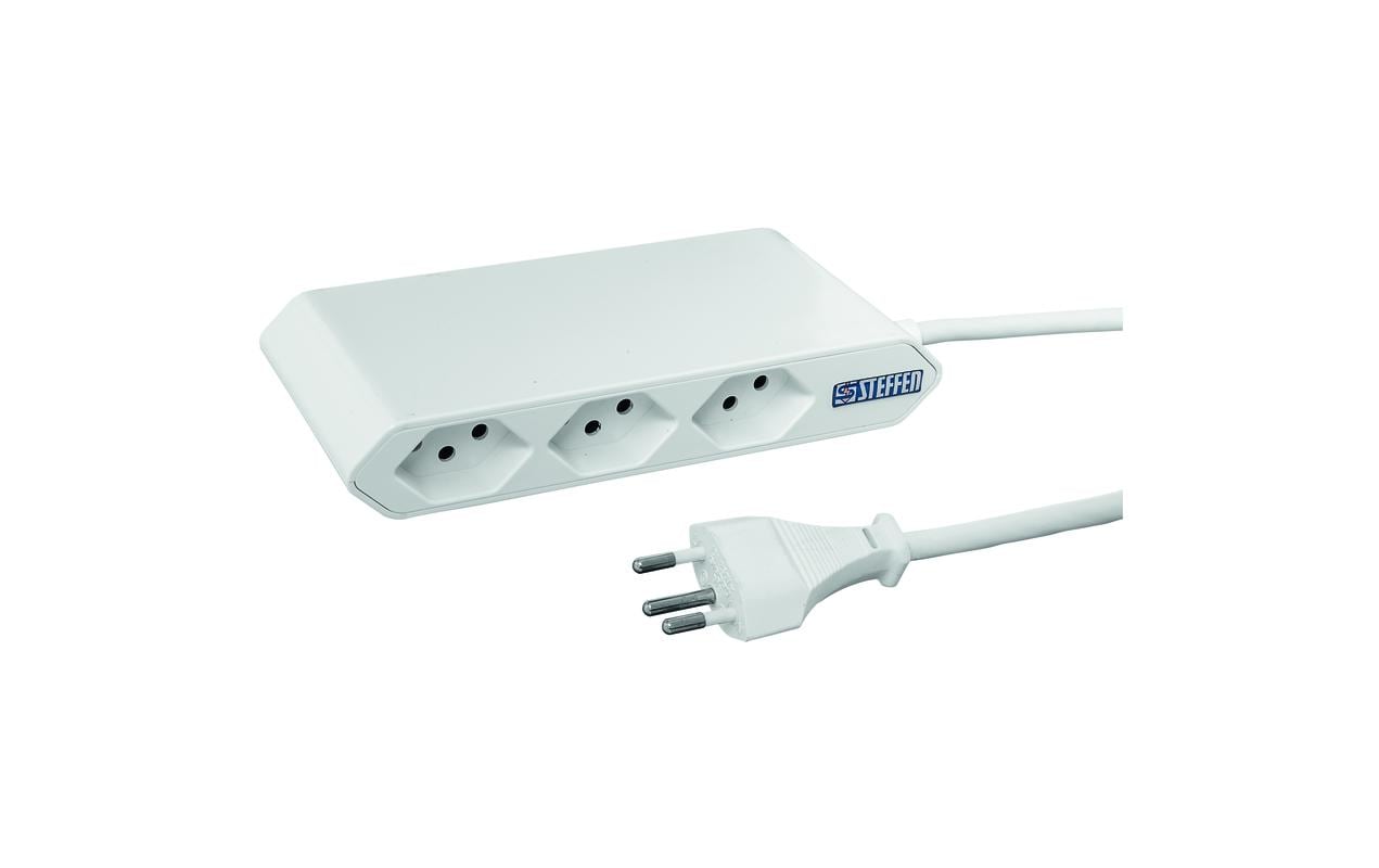 STEFFEN Steckdosenleiste IQ 2x 3x T13, Weiss