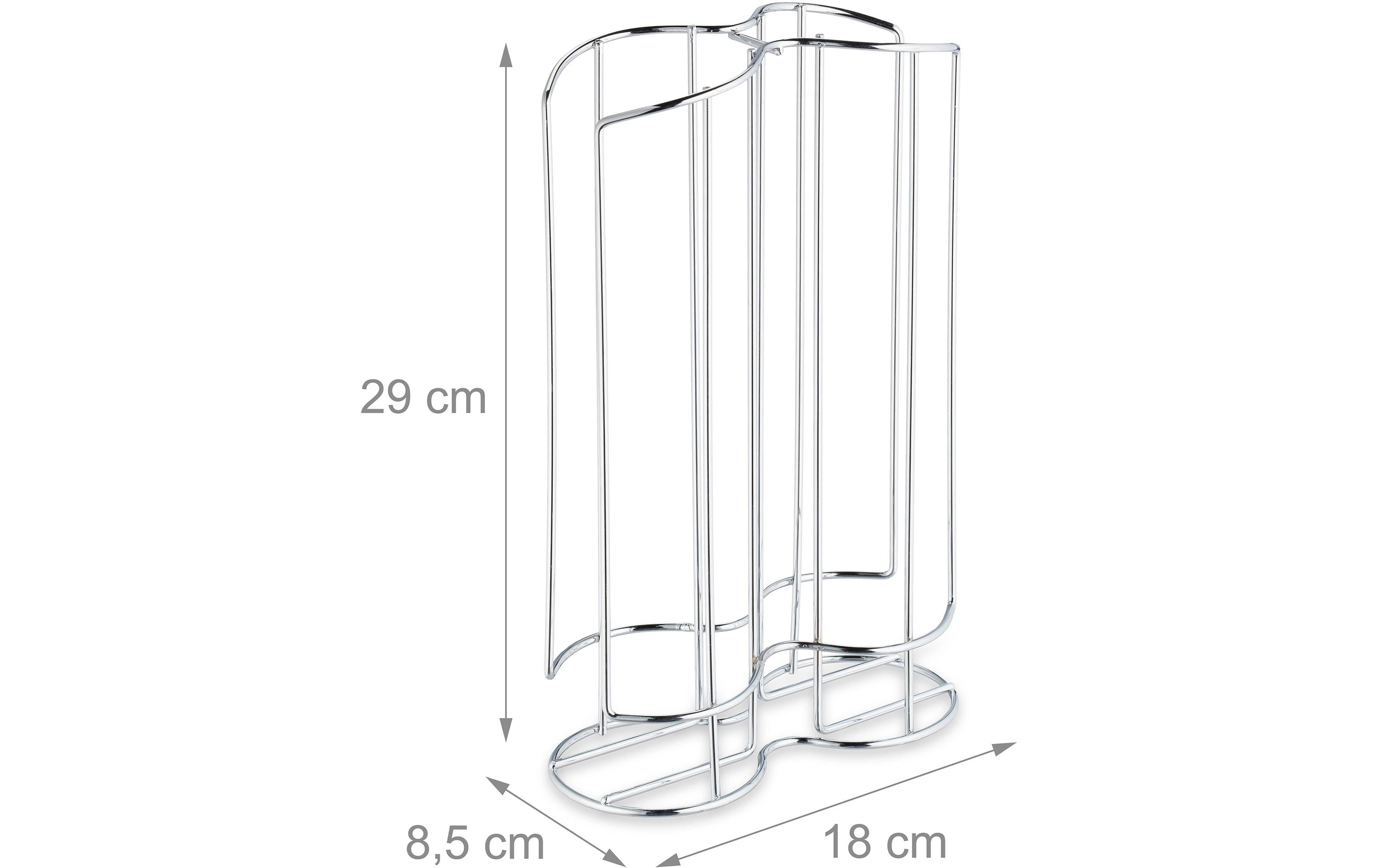 relaxdays Kapselspender Tassimo für 32 Kapseln, Silber