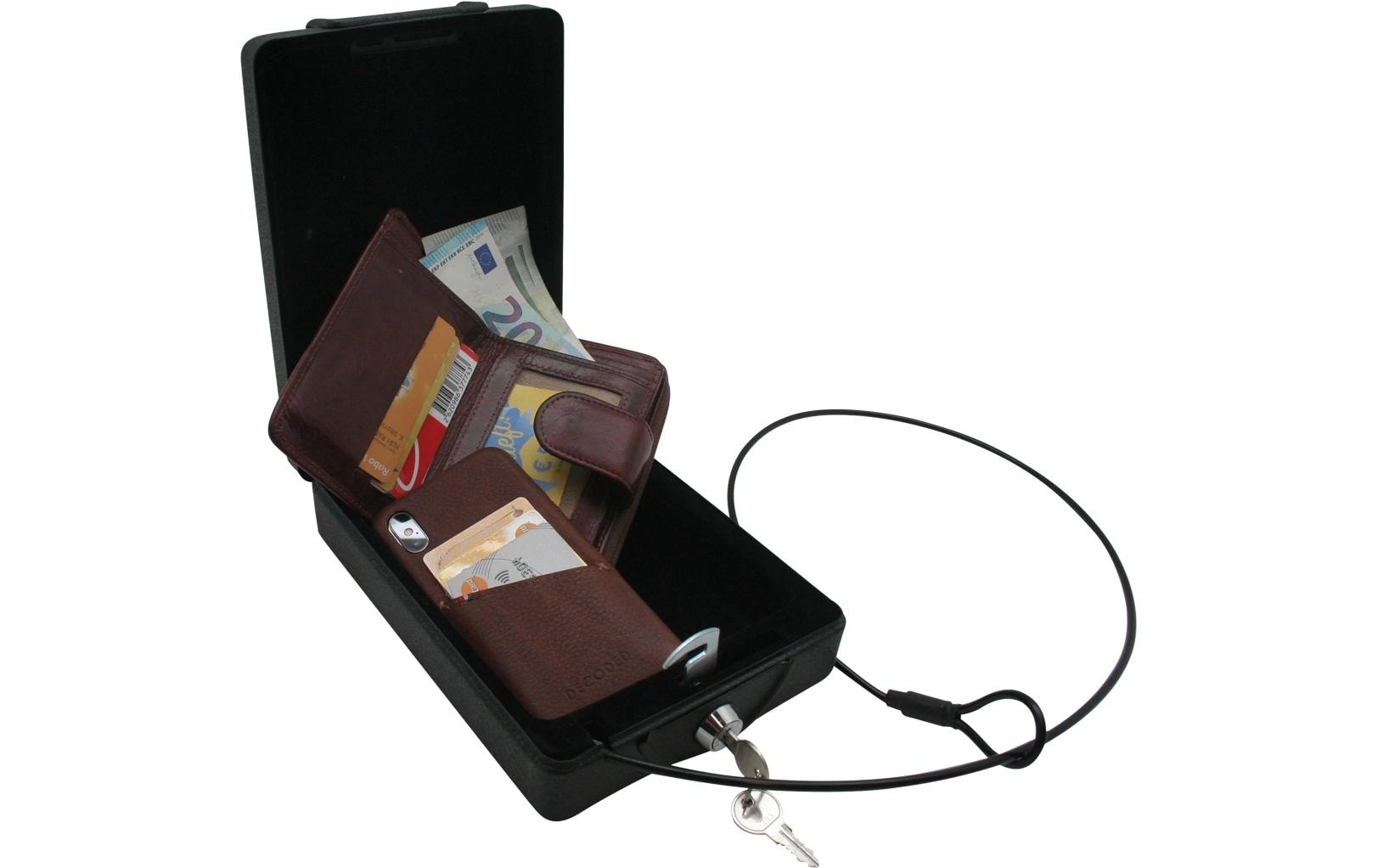 KH Security Tragbarer Tresor Schwarz