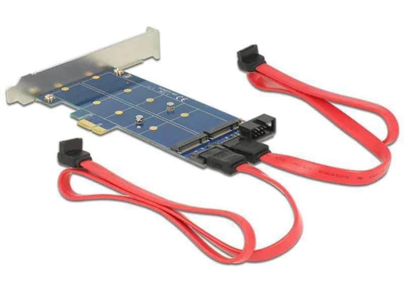 Delock Host Bus Adapter Controller PCI-Ex1 - M.2, 2Port Delock Host Bus Adapter Controller PCI-Ex1 - M.2, 2Port