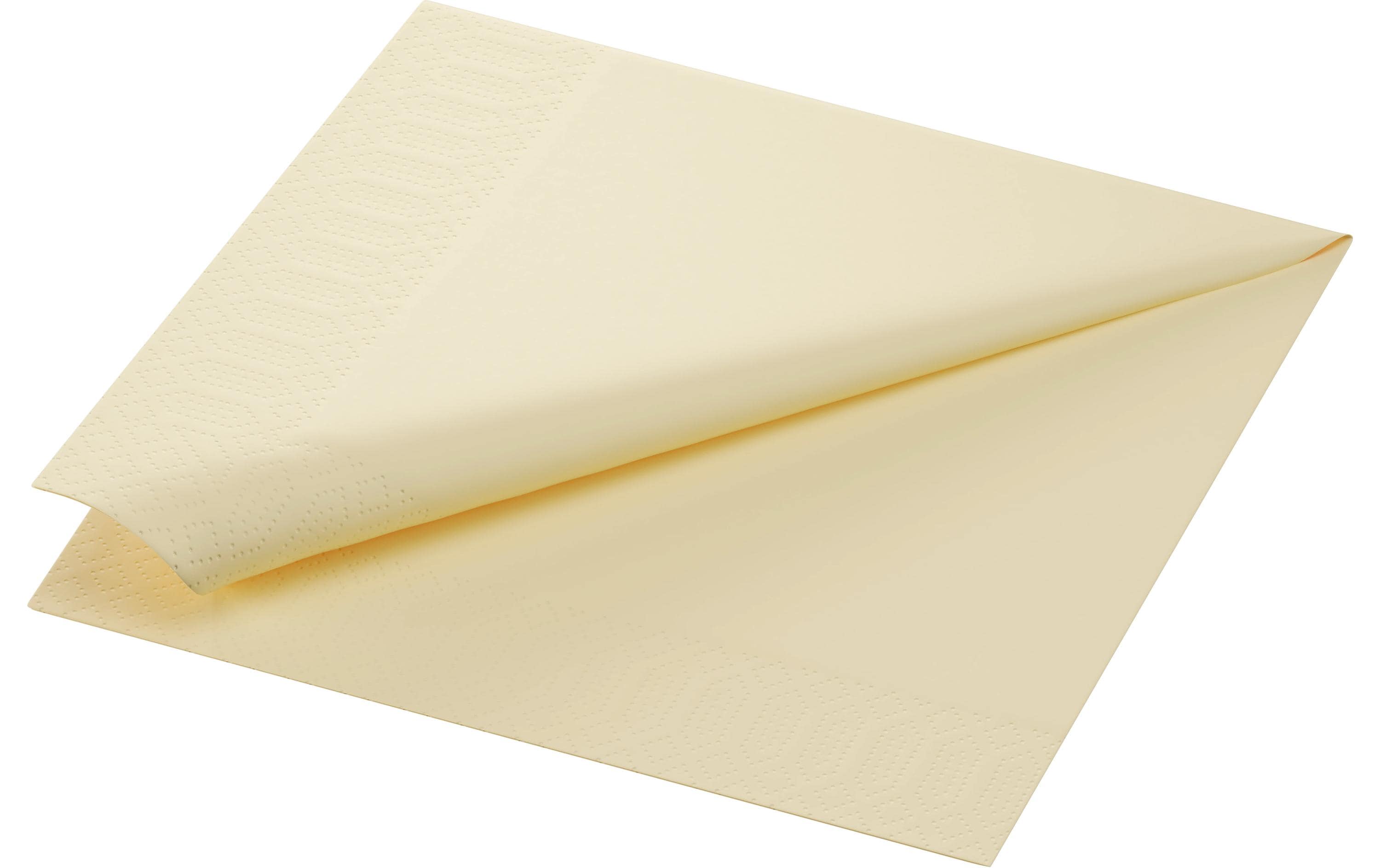 Duni Papierservietten Tissue 40 cm x 40 cm, 250 Stück, Cream