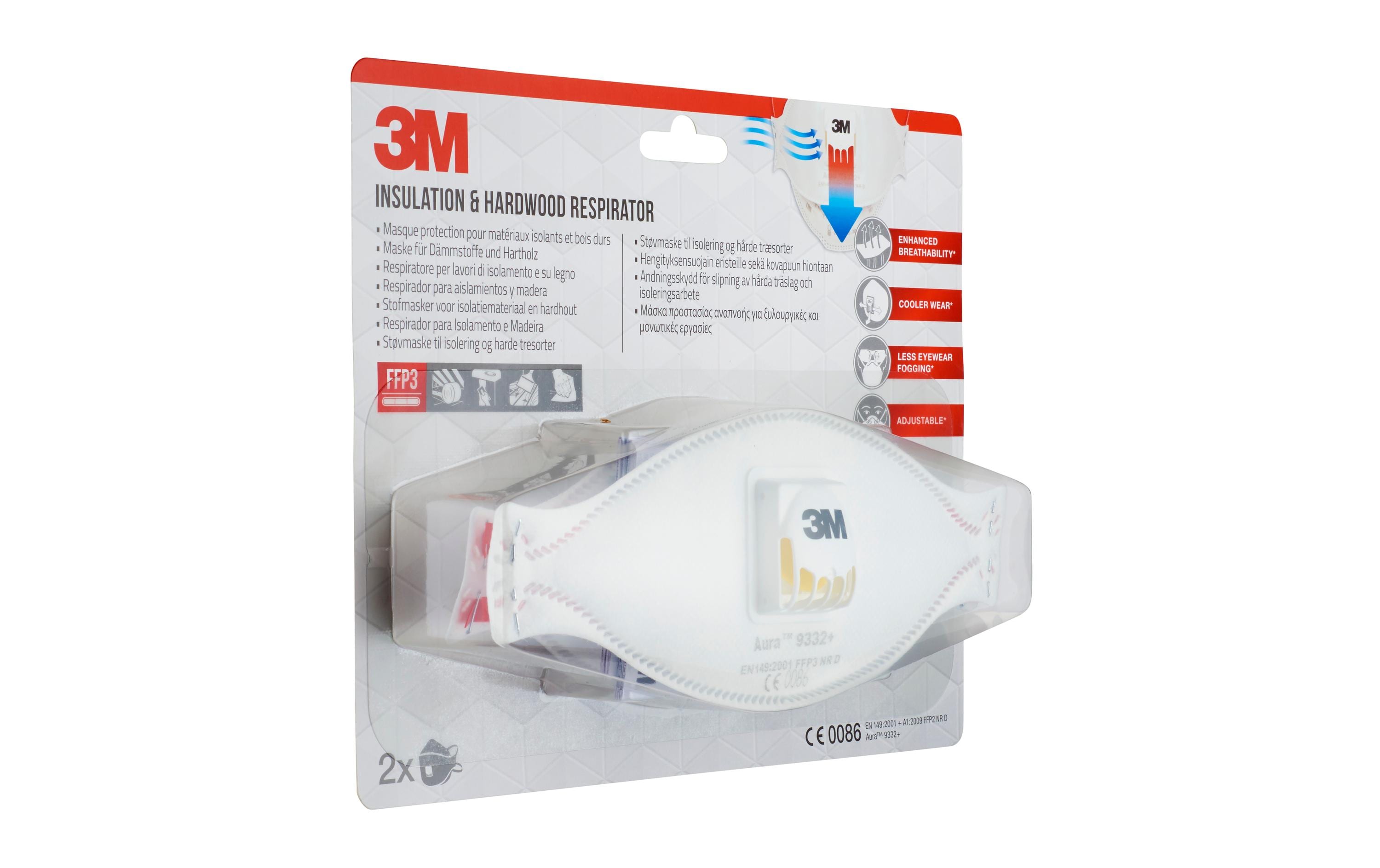 3M Atemschutzmaske 9332+ FFP3