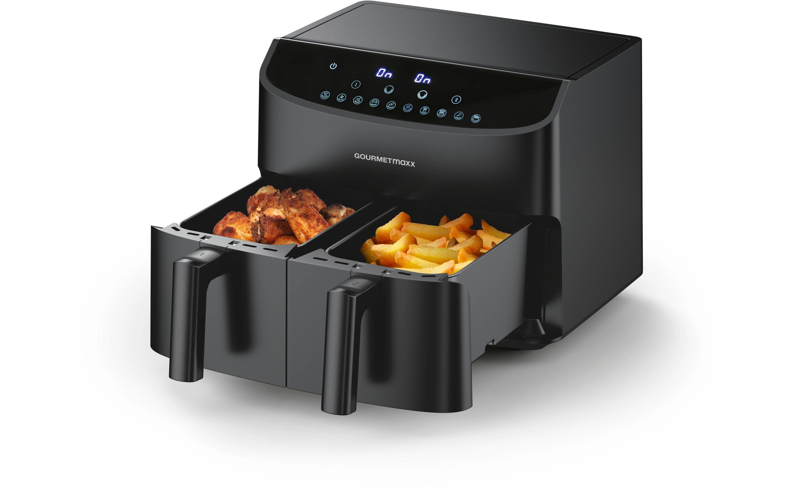 GOURMETmaxx Heissluft-Fritteuse 6 kg, Schwarz