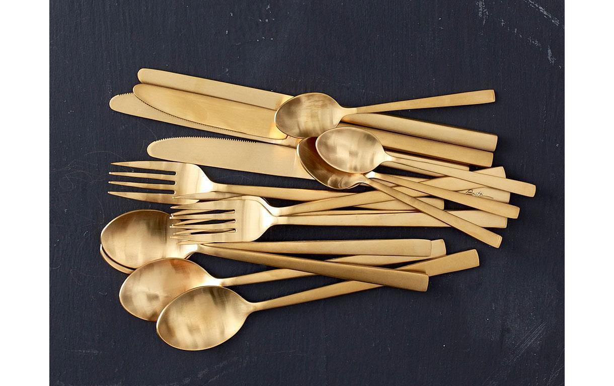 Bitz Besteck-Set 16-teilig, Gold