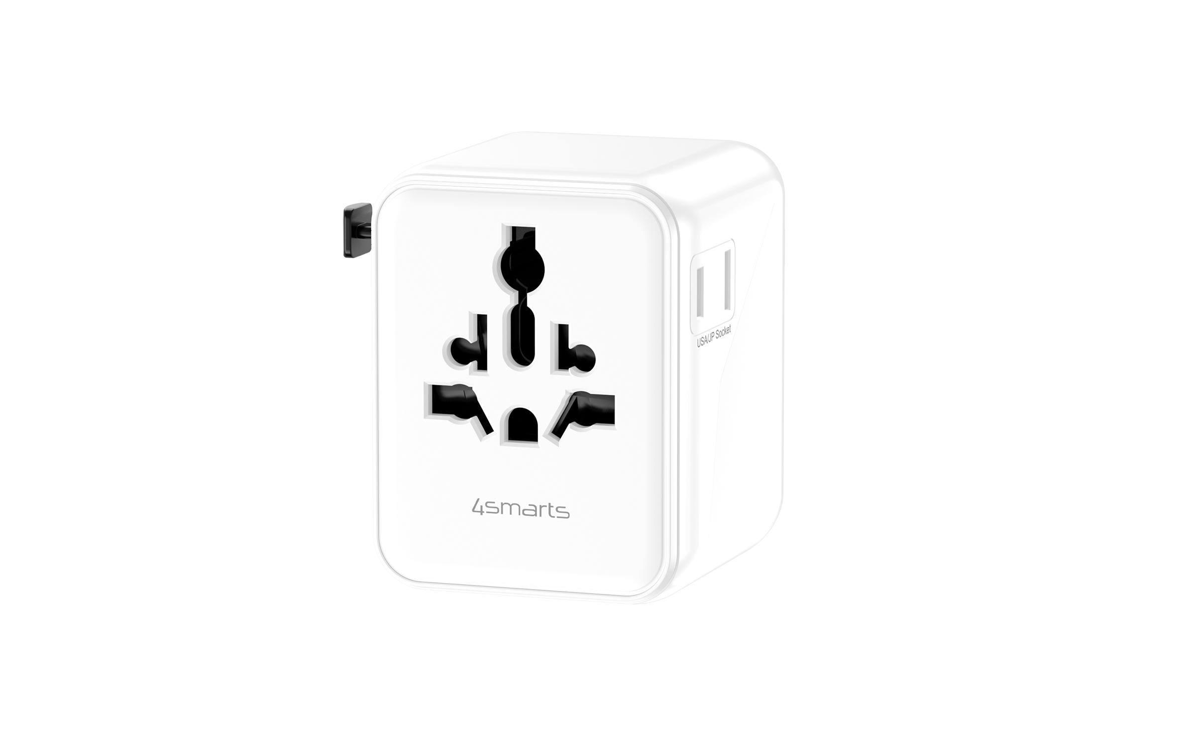 4smarts Weltreiseadapter Nomad GaN 20W 2C+1A, Weiss