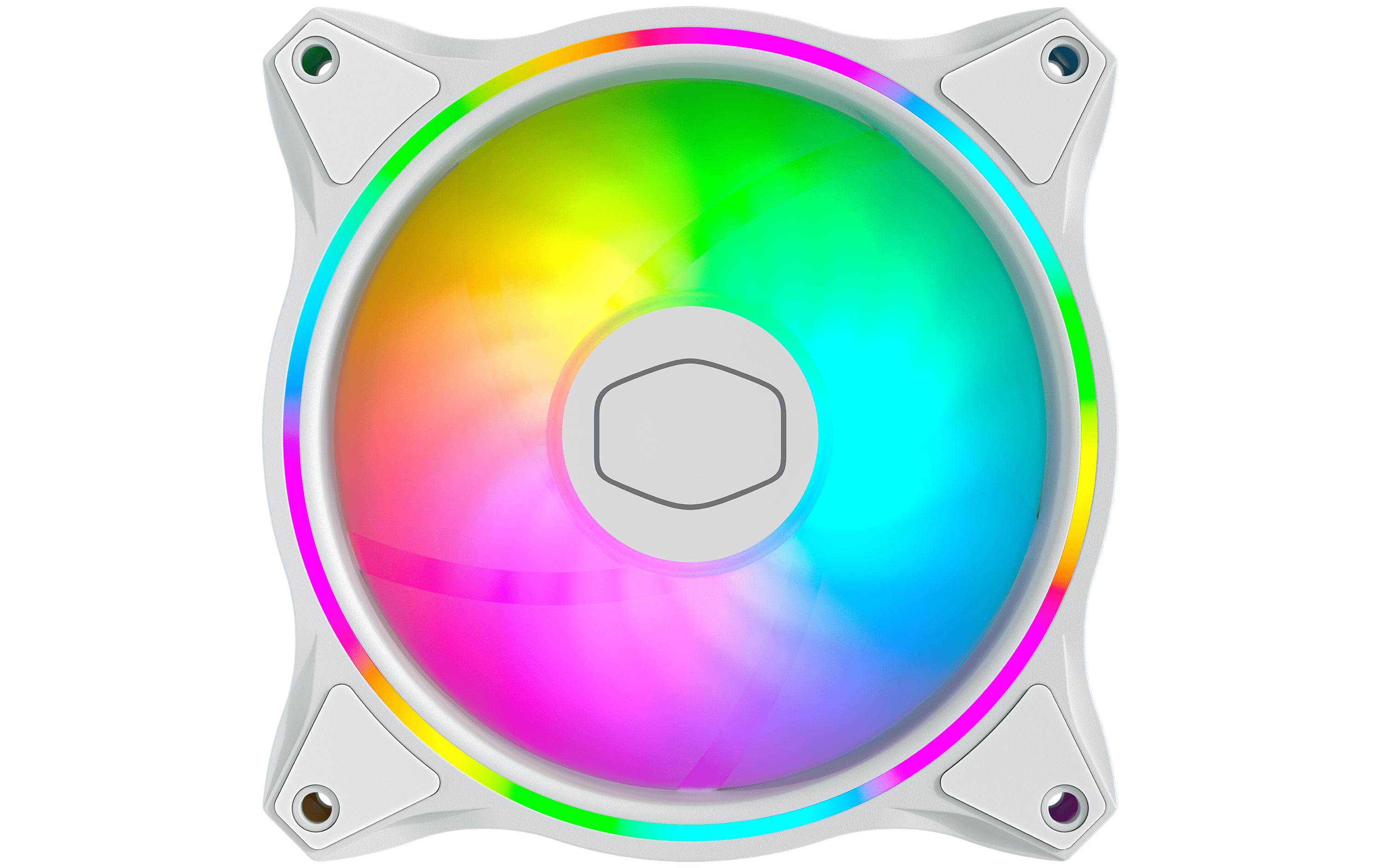 Cooler Master PC-Lüfter MF120 Halo 3 In 1 Weiss