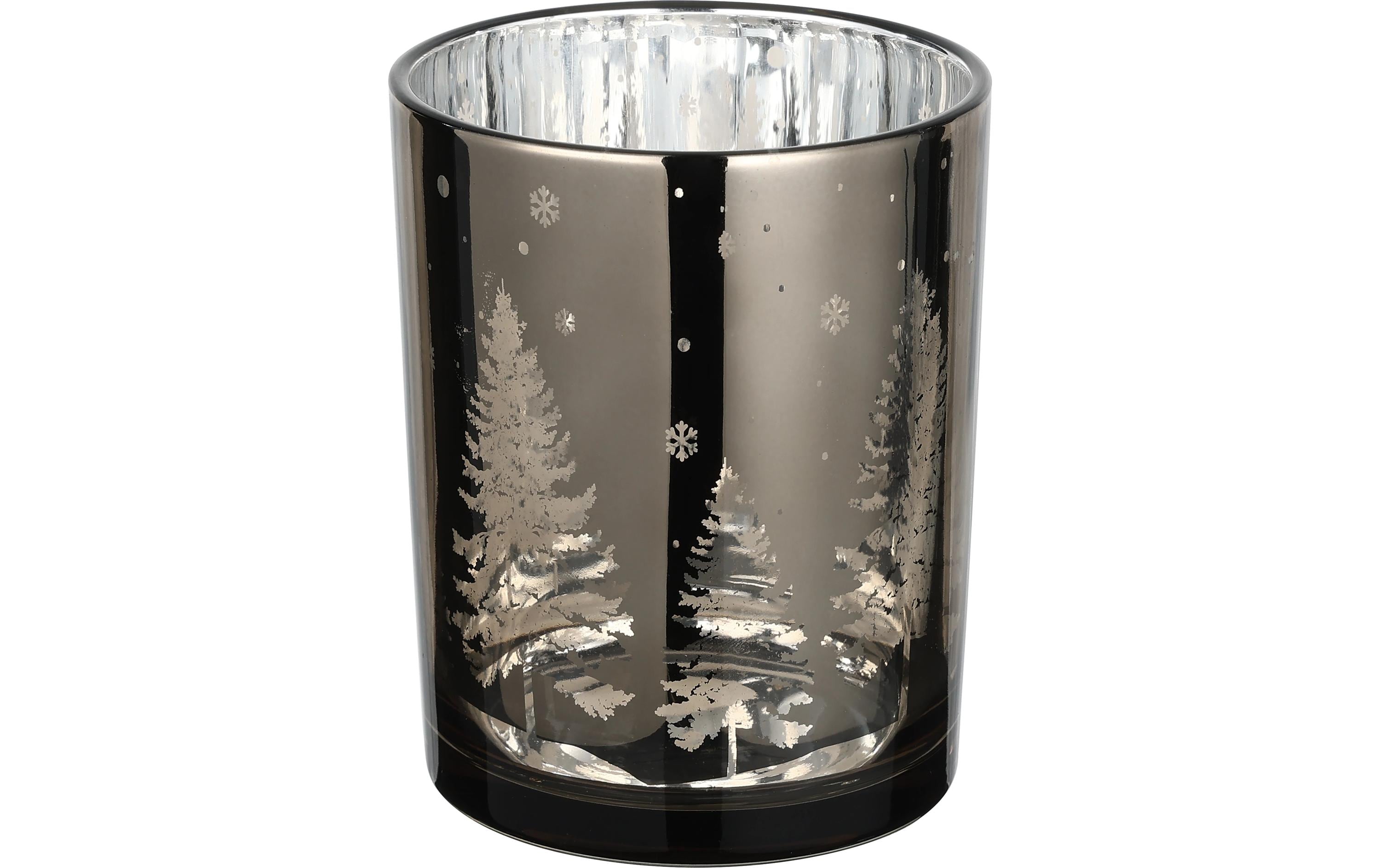 EGLO Teelichthalter Windlicht Christmas Lukut 12.5 cm Braun, Glas