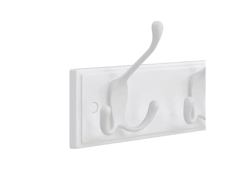 Songmics Garderobe mit 4 Haken 40 cm x 11 cm, Weiss