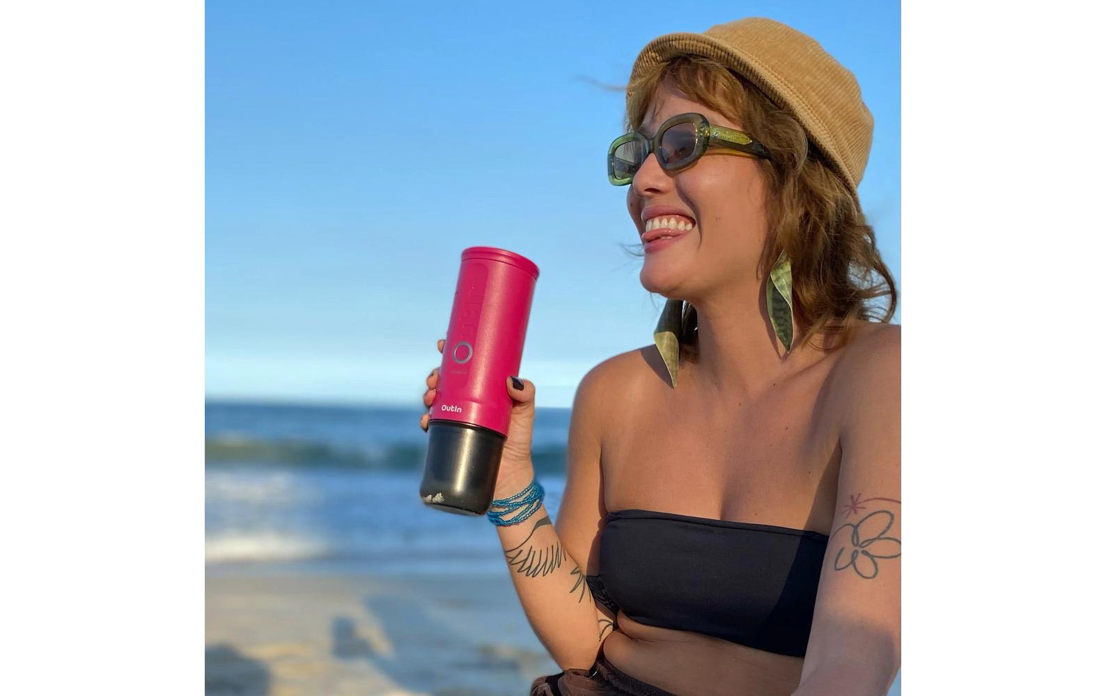 OUTIN Reisekaffeemaschine Nano Rot