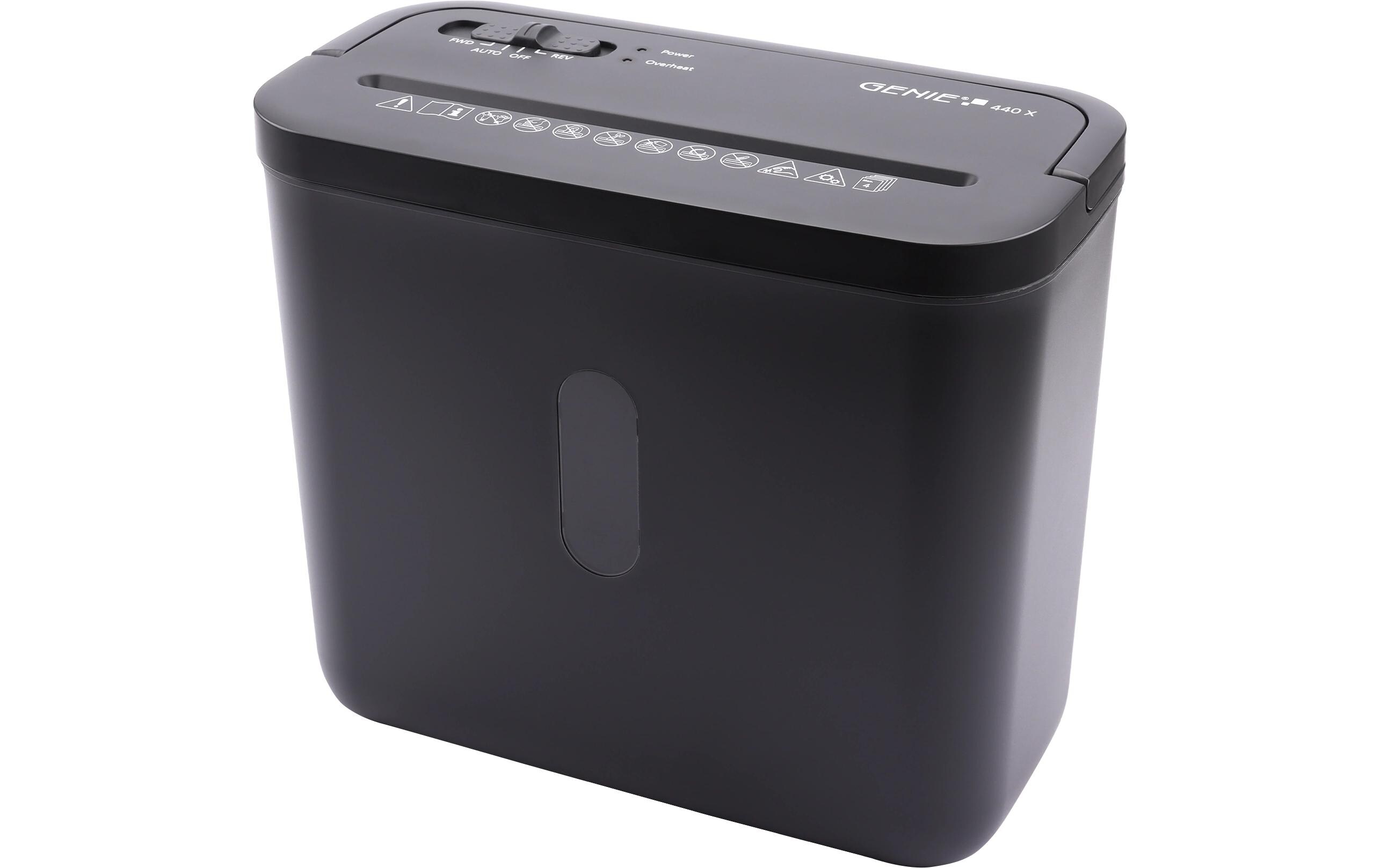 Genie Aktenvernichter 440X Schwarz P4, 4 Blatt