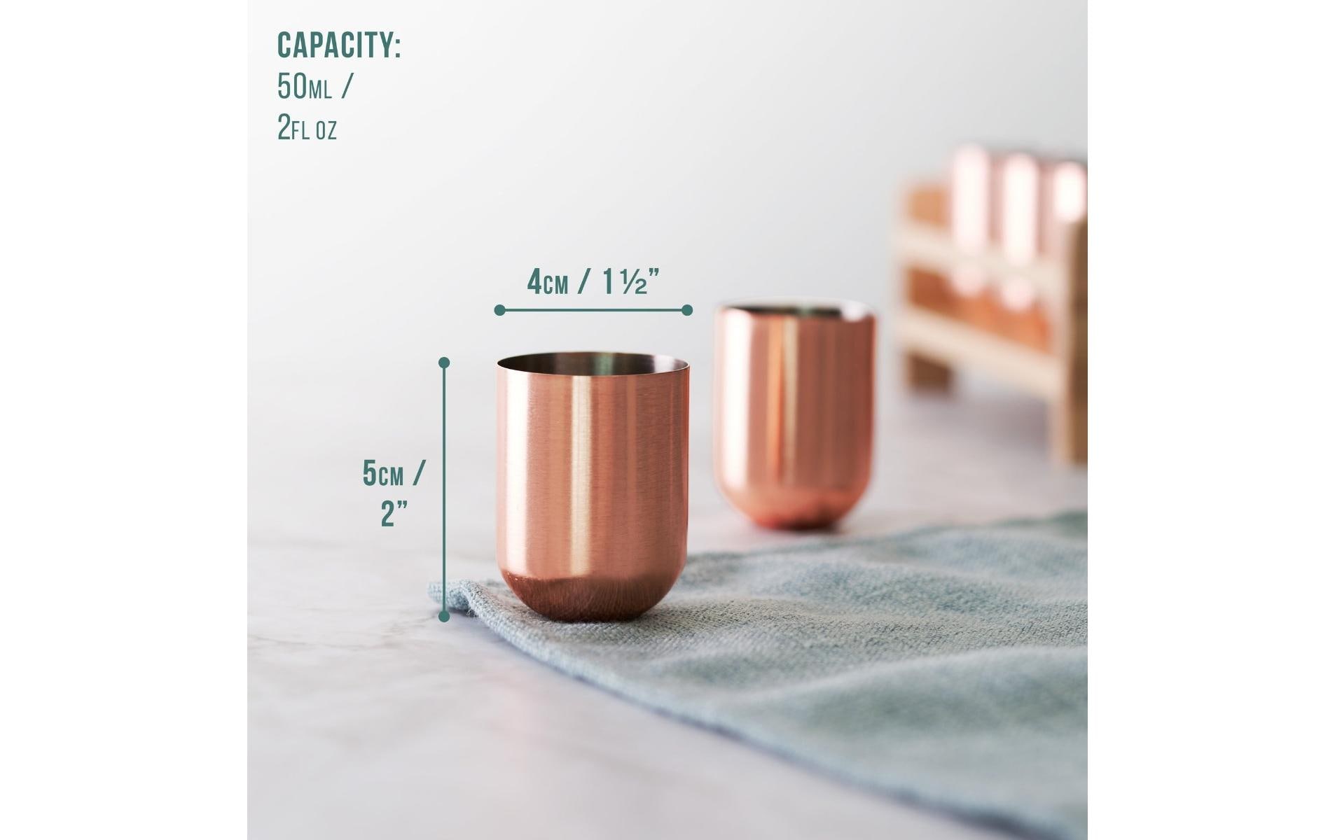 Oak & Steel Schnapsglas 50 ml, 6 Stück, Rosegold