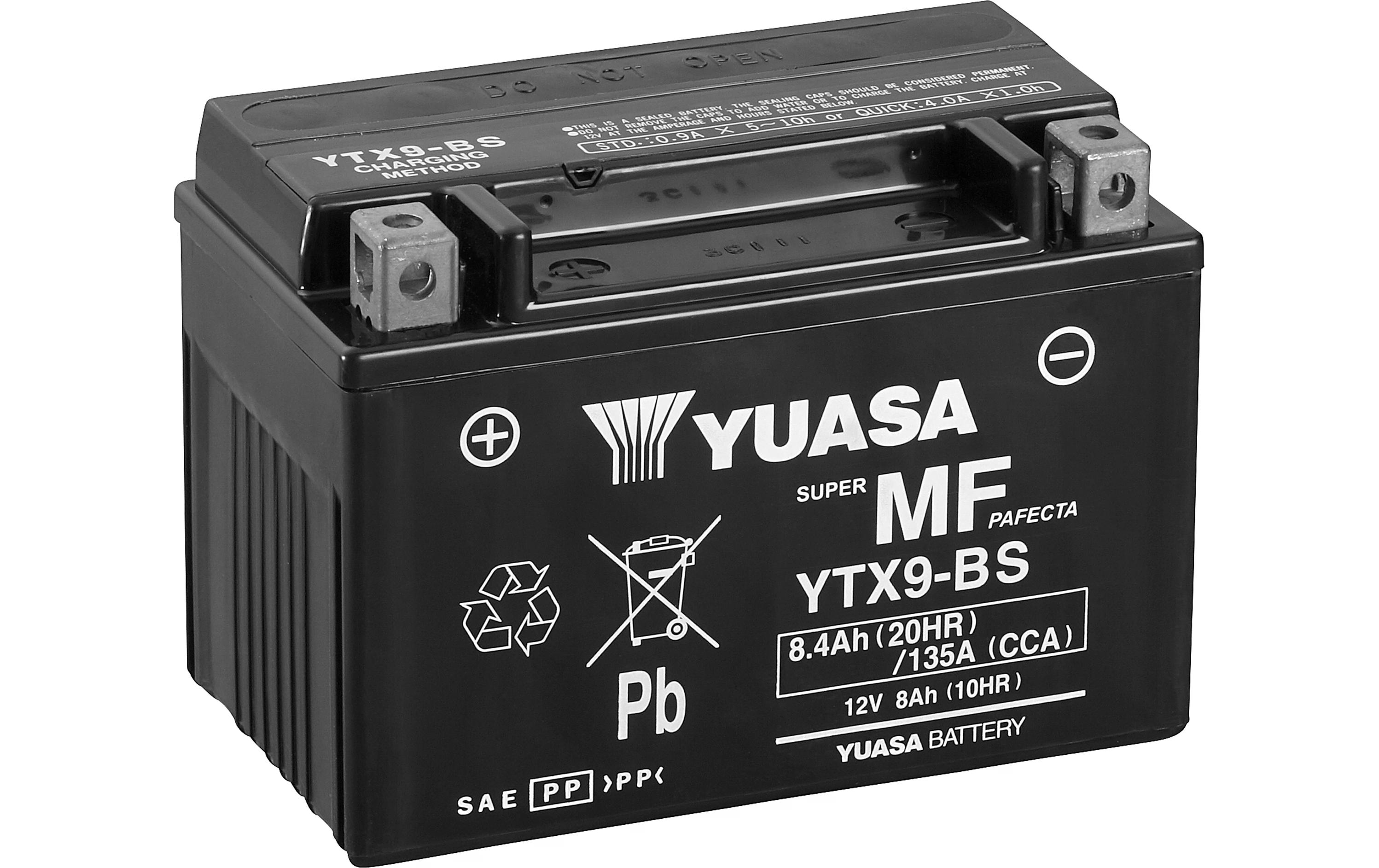 YUASA Motorradbatterie AGM 12V/8.4Ah/135A