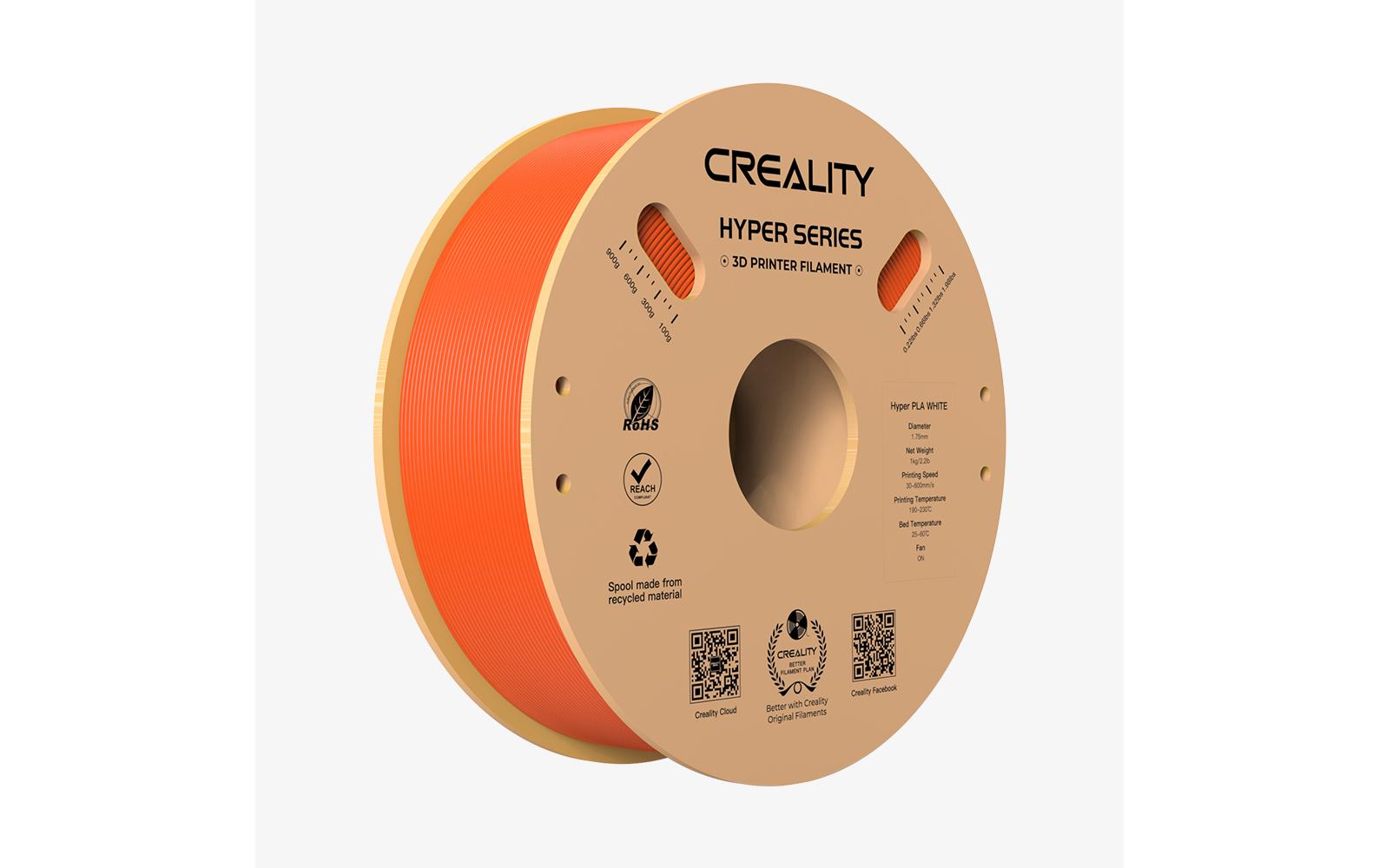 Creality Filament PLA Hyper, Orange, 1.75 mm, 1 kg Creality Filament PLA Hyper, Orange, 1.75 mm, 1 kg