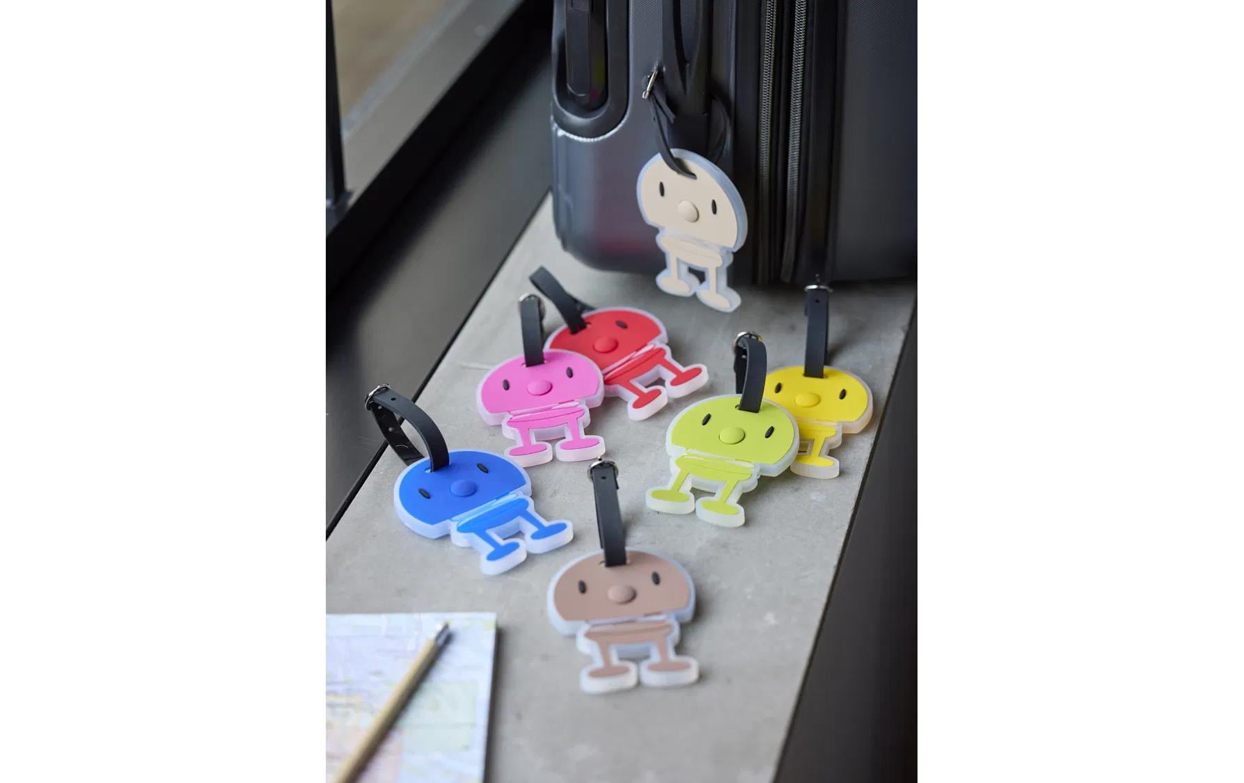 Hoptimist Kofferlabel Beige/Schwarz