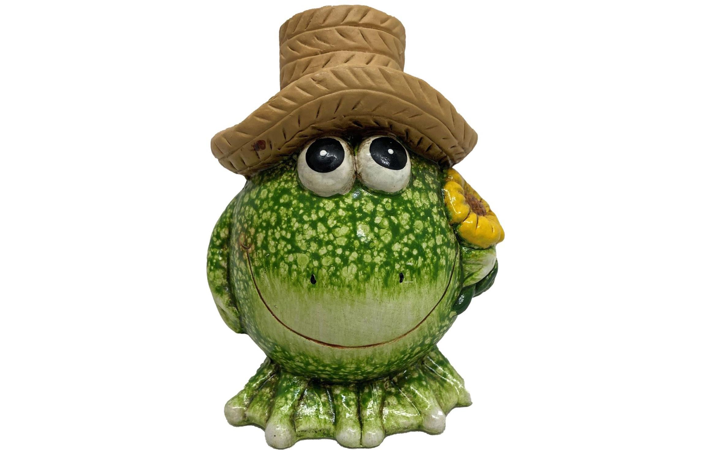 Dameco Dekofigur Frosch mit Blume 8.5 cm