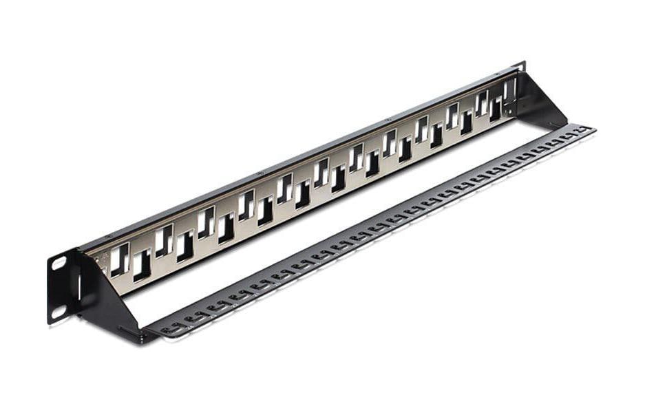 Delock Patchpanel 24 Port, Keystone 19-Rack versetzt