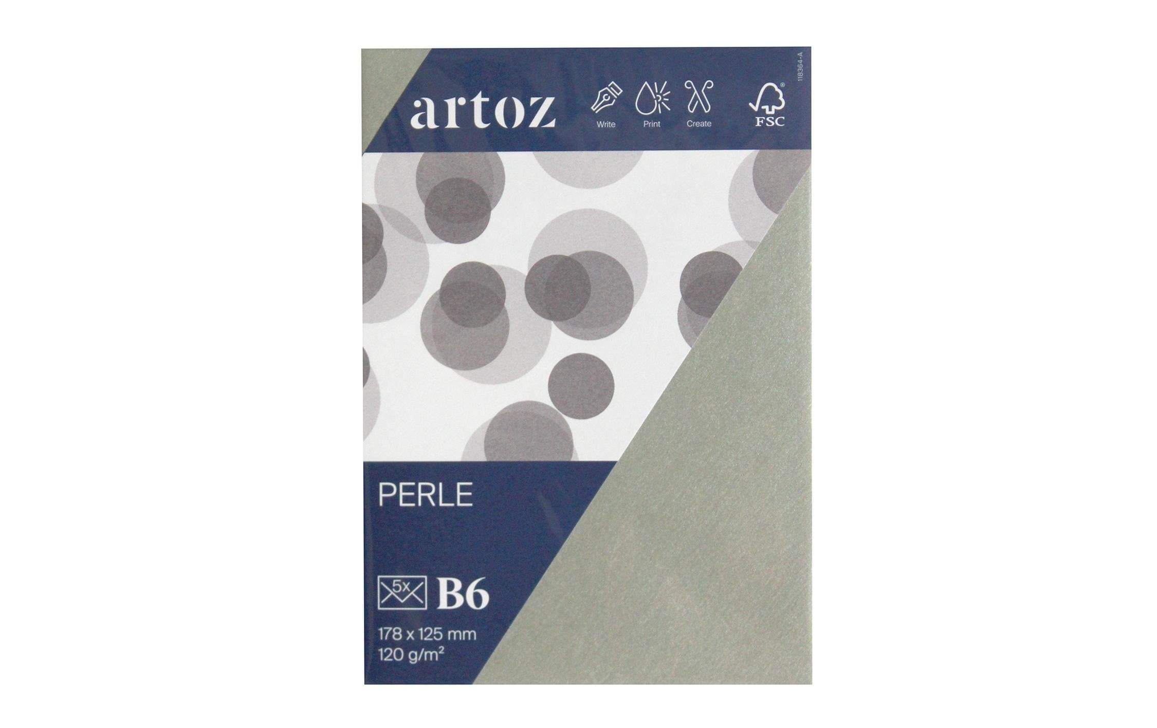 Artoz Couvert Perle B6, 5 Stück, Silber