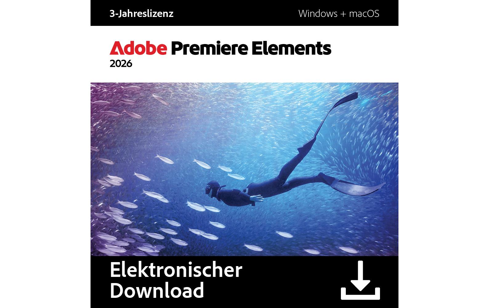 Adobe Premiere Elements 2026 ESD, 3 Jahre, WIN & MAC, ML