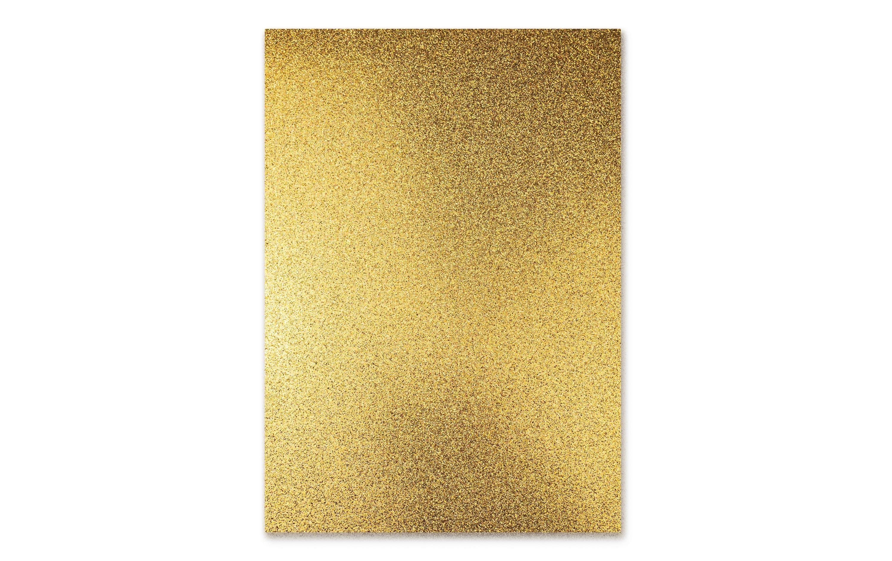 URSUS Glitzerkarton A4, 300 g/m², 10 Blatt, Gold