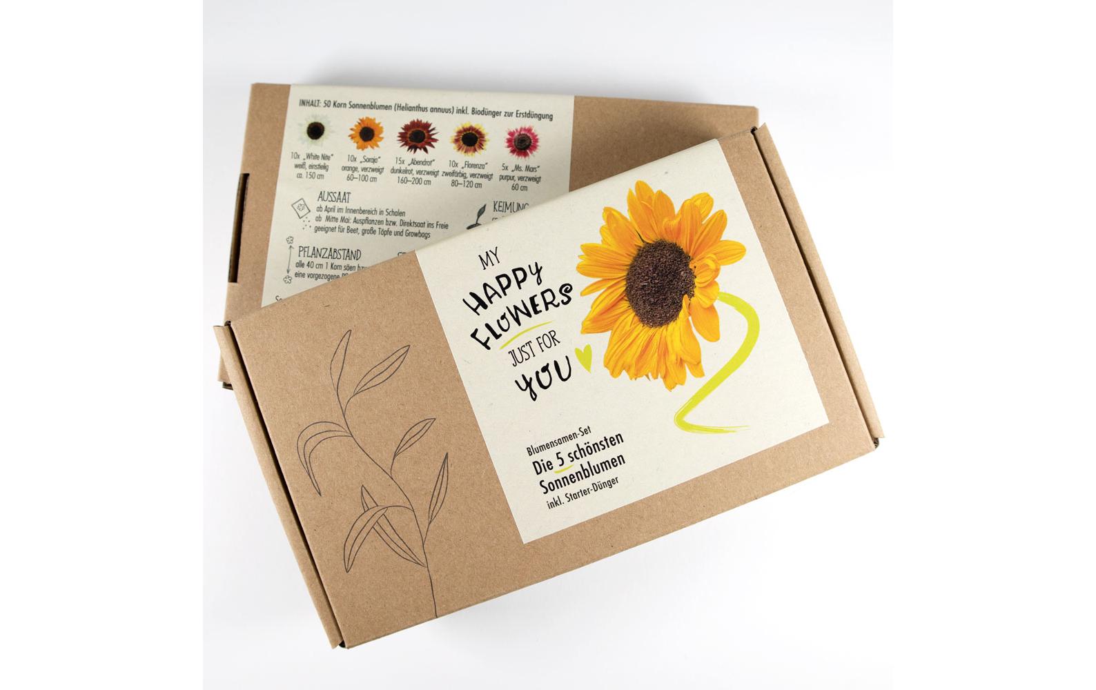 Naturkraftwerk Anzucht My Happy Flowers, 5 Sorten Sonnenblumen