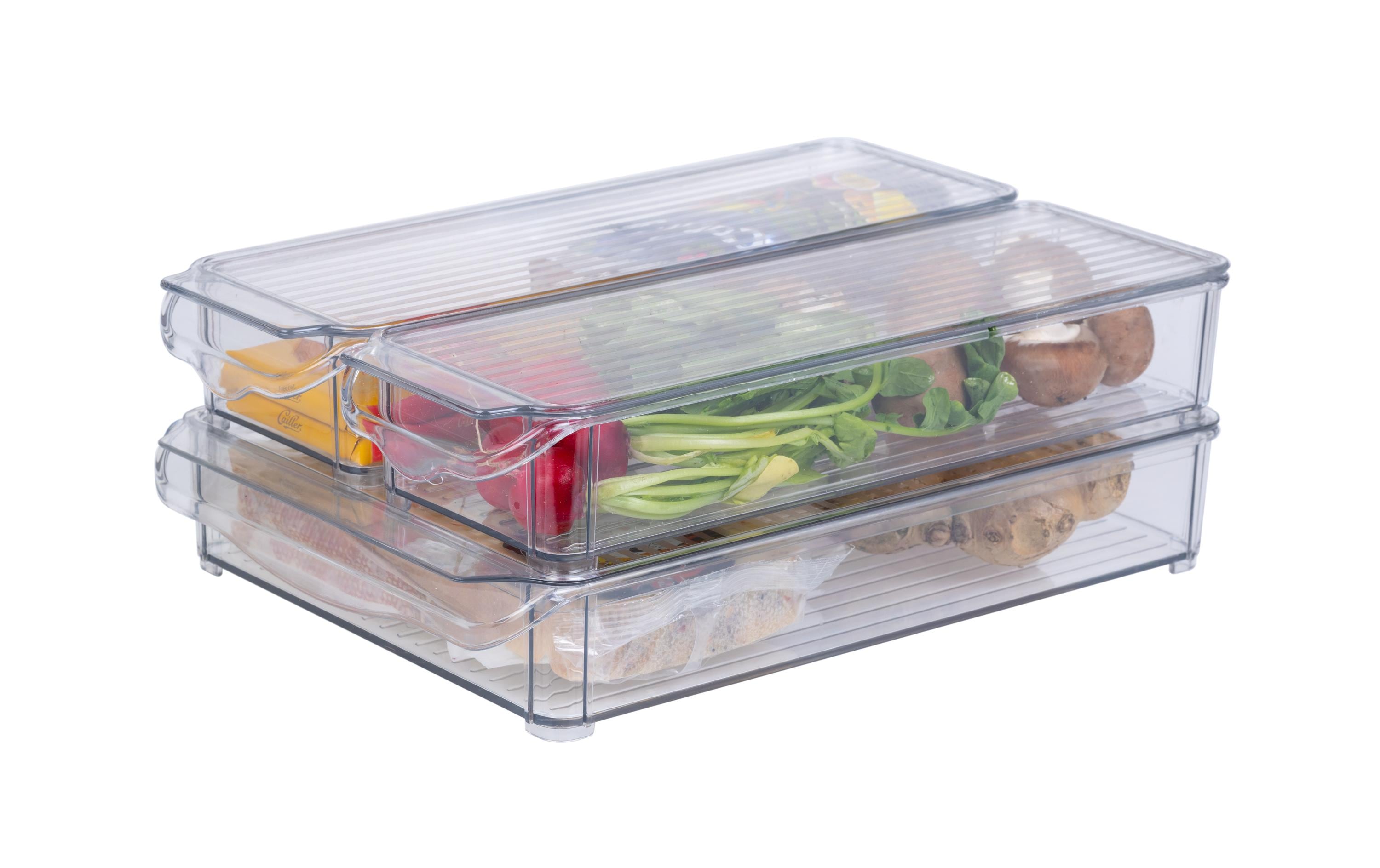 FTM Kühlschrankorganizer 3-teilig, Transparent