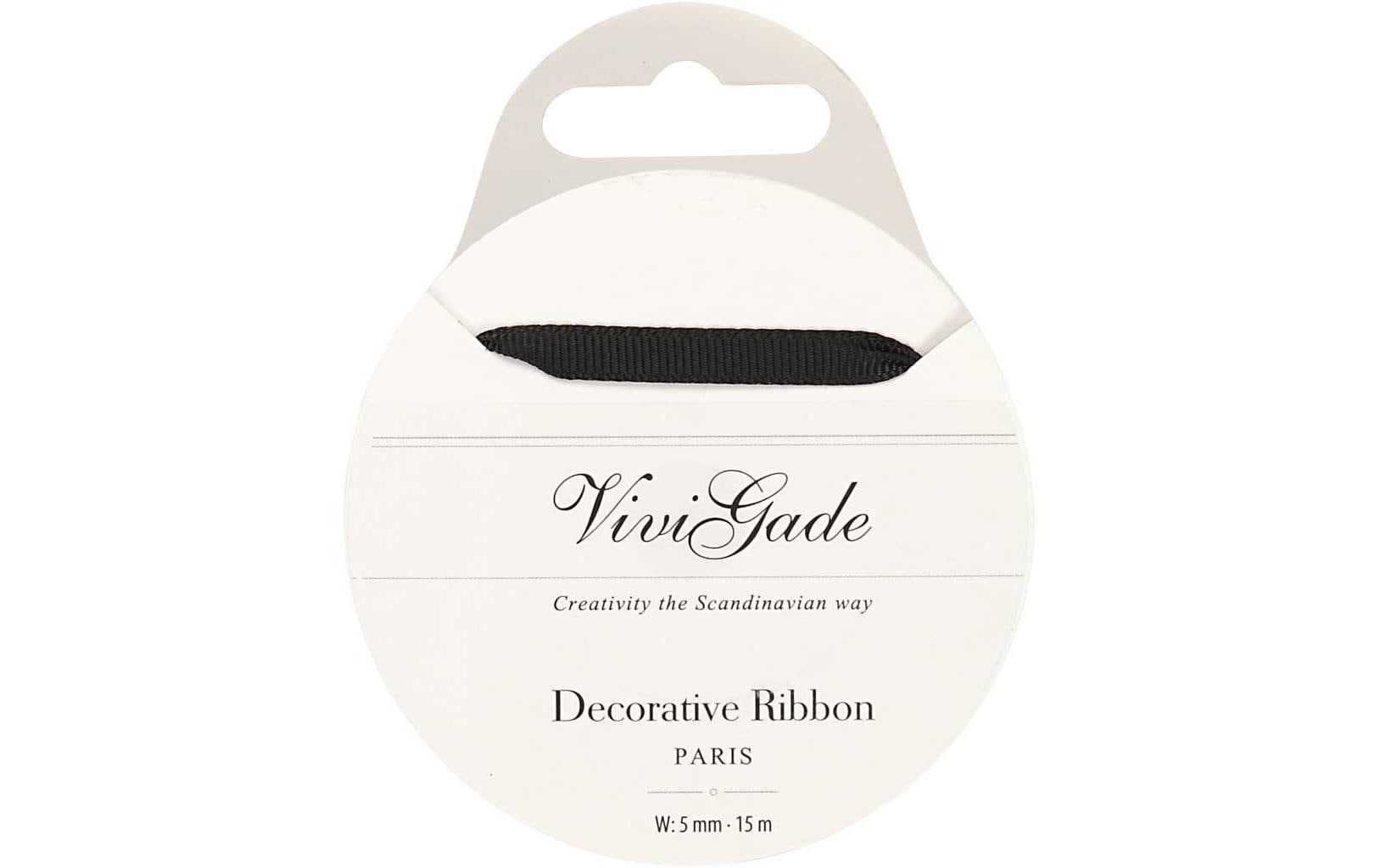 Creativ Company Textilband 6 mm x 15 m, Schwarz Creativ Company Textilband 6 mm x 15 m, Schwarz